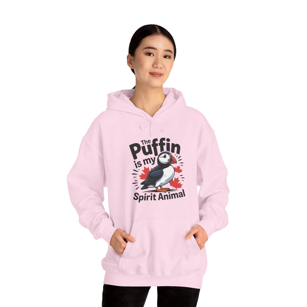 Puffin Spirit Animal Hoodie — "The Puffin is my Spirit Animal" Cute Bird Graphic Hooded Sweatshirt
