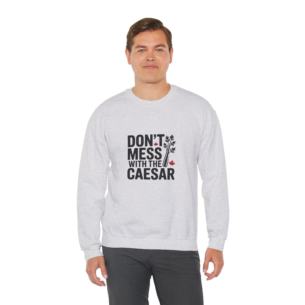 "Don't Mess with the Caesar" Roman Laurel Graphic Crewneck Sweatshirt