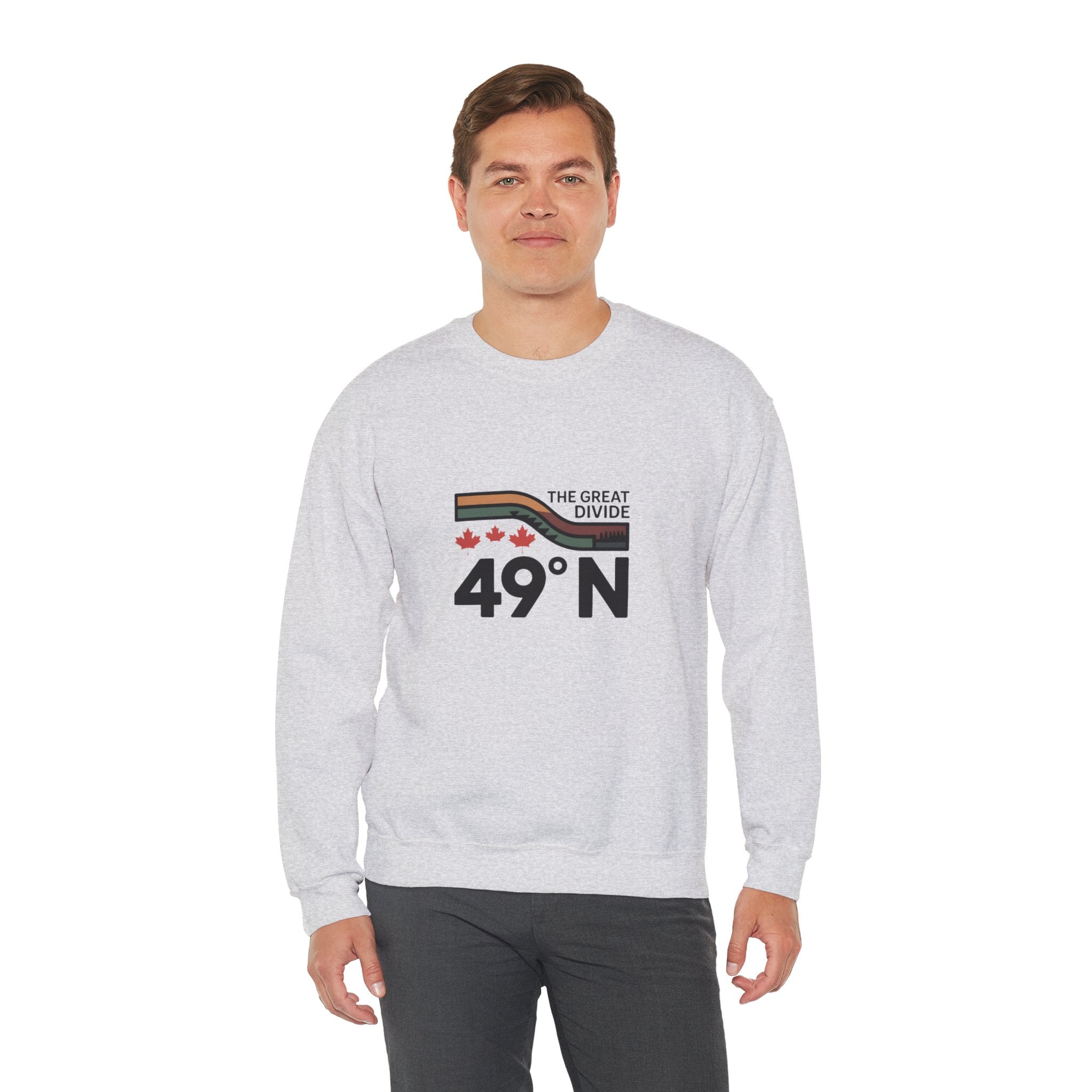 49N The Great Divide Sweatshirt — Canadian Border Graphic Crewneck
