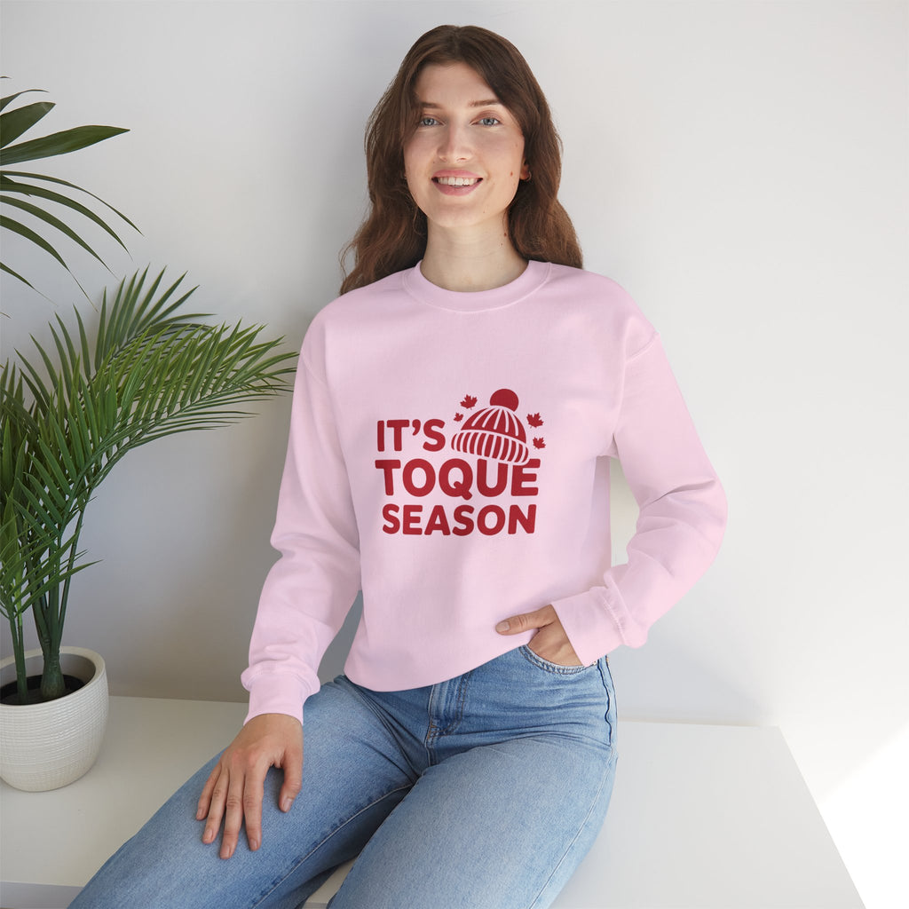 "It's Toque Season" Cozy Winter Crewneck Sweatshirt