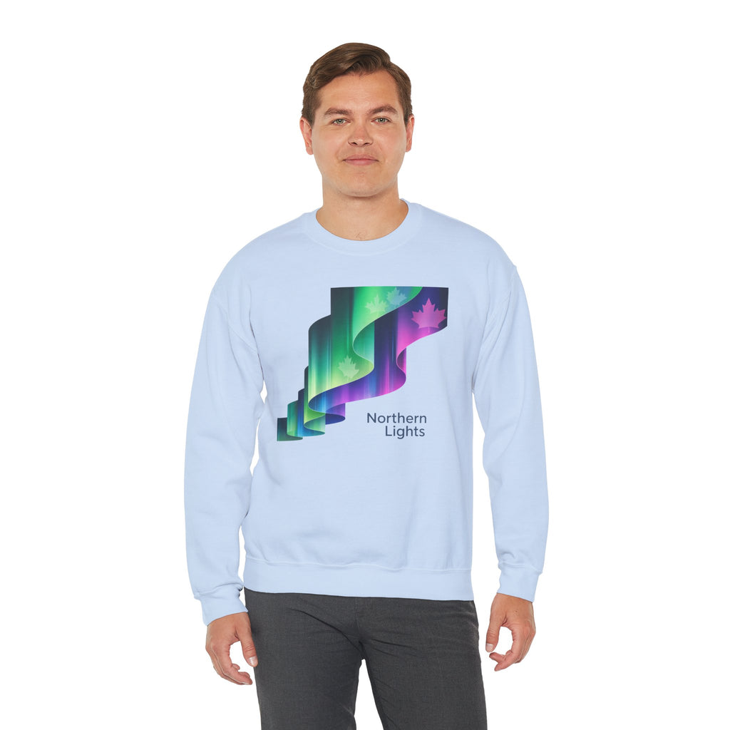 Northern Lights Crewneck Sweatshirt — Aurora Graphic Pullover