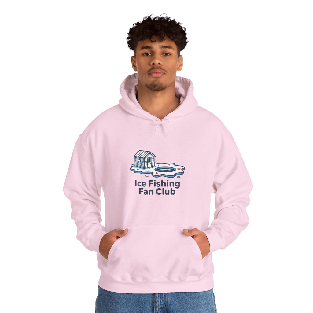 Ice Fishing Fan Club Hoodie — Cute Ice Fishing Graphic Pullover