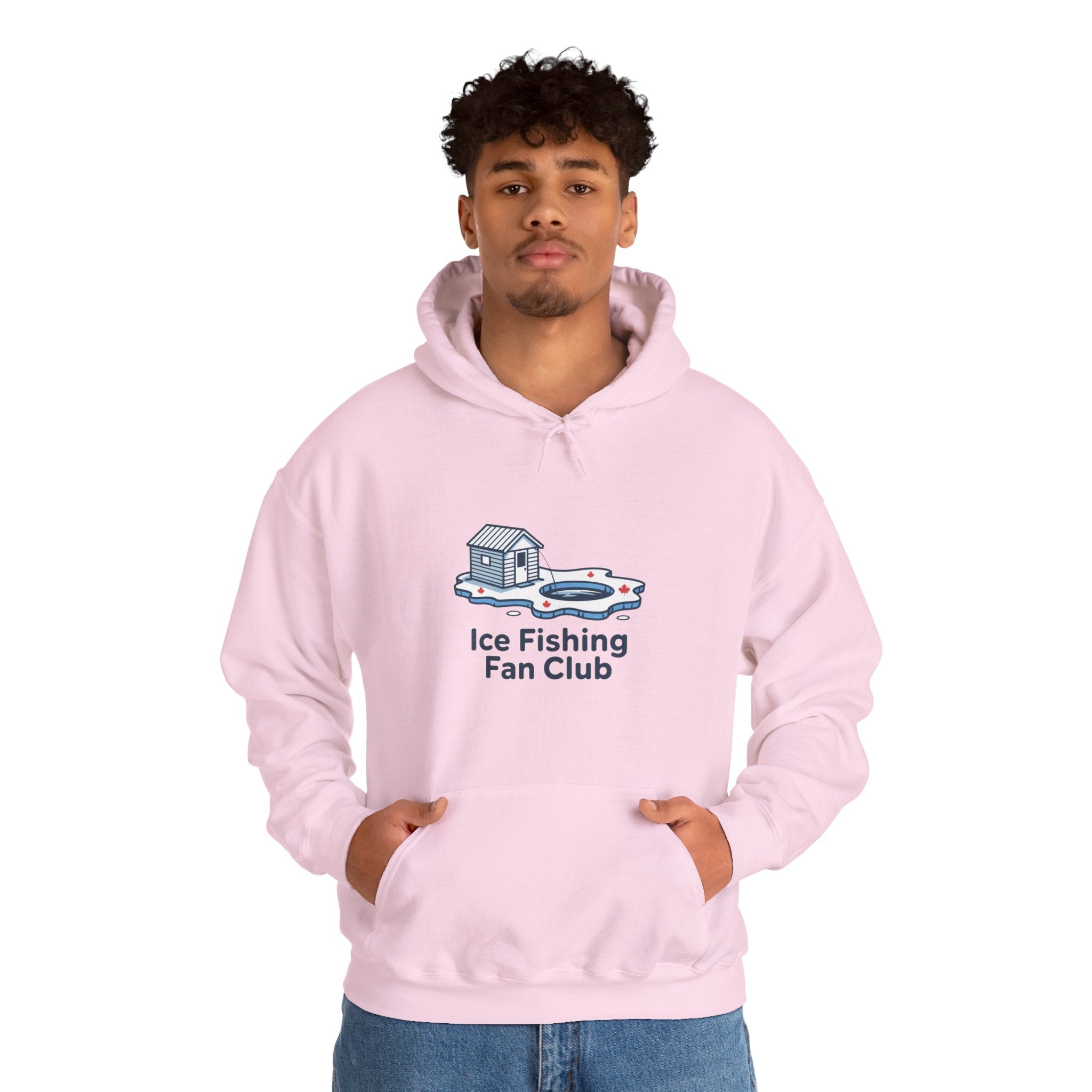 Ice Fishing Fan Club Hoodie — Cute Ice Fishing Graphic Pullover