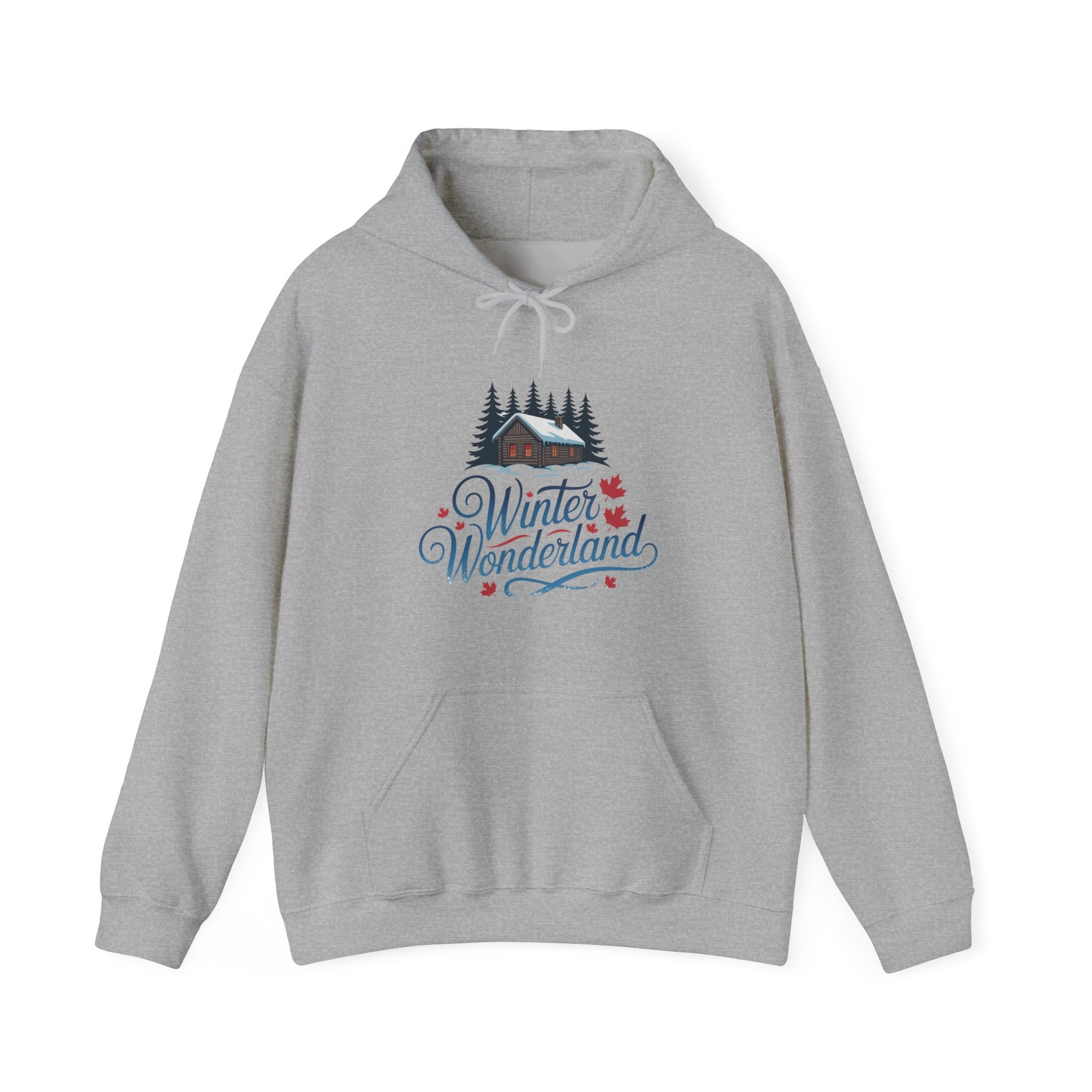 Winter Wonderland Hoodie — Cozy Cabin Snow Scene Hooded Sweatshirt