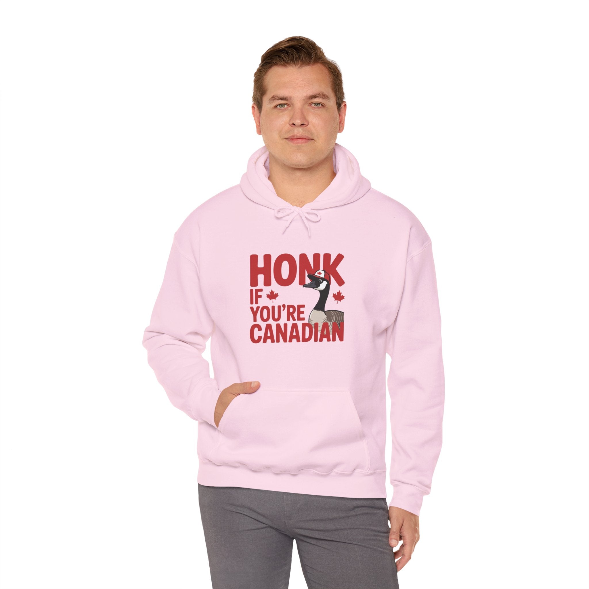 Hoodie - "Honk If You're Canadian" Maple Goose Canada Pride Sweatshirt