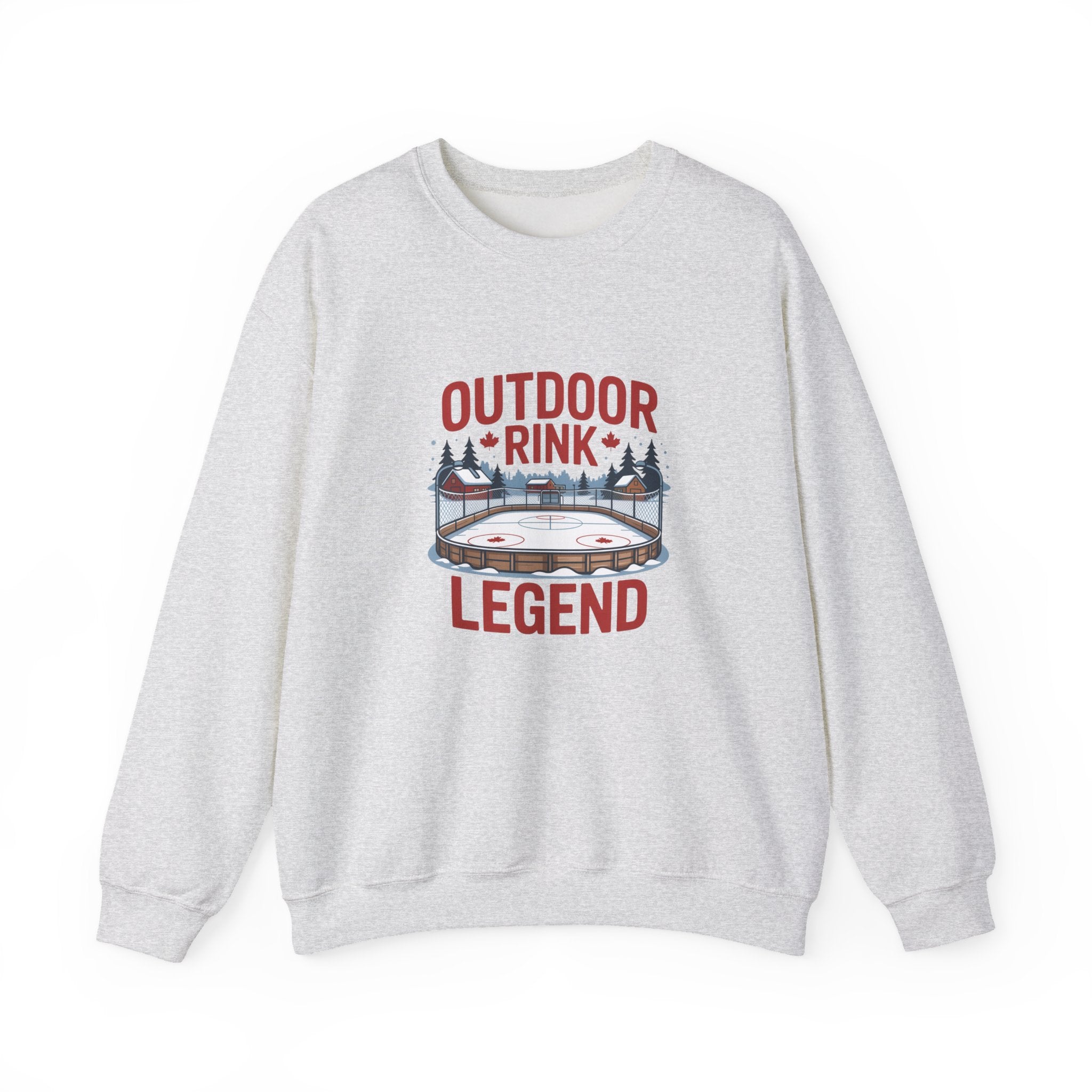Outdoor Rink Legend Sweatshirt — Vintage Hockey Ice Rink Crewneck