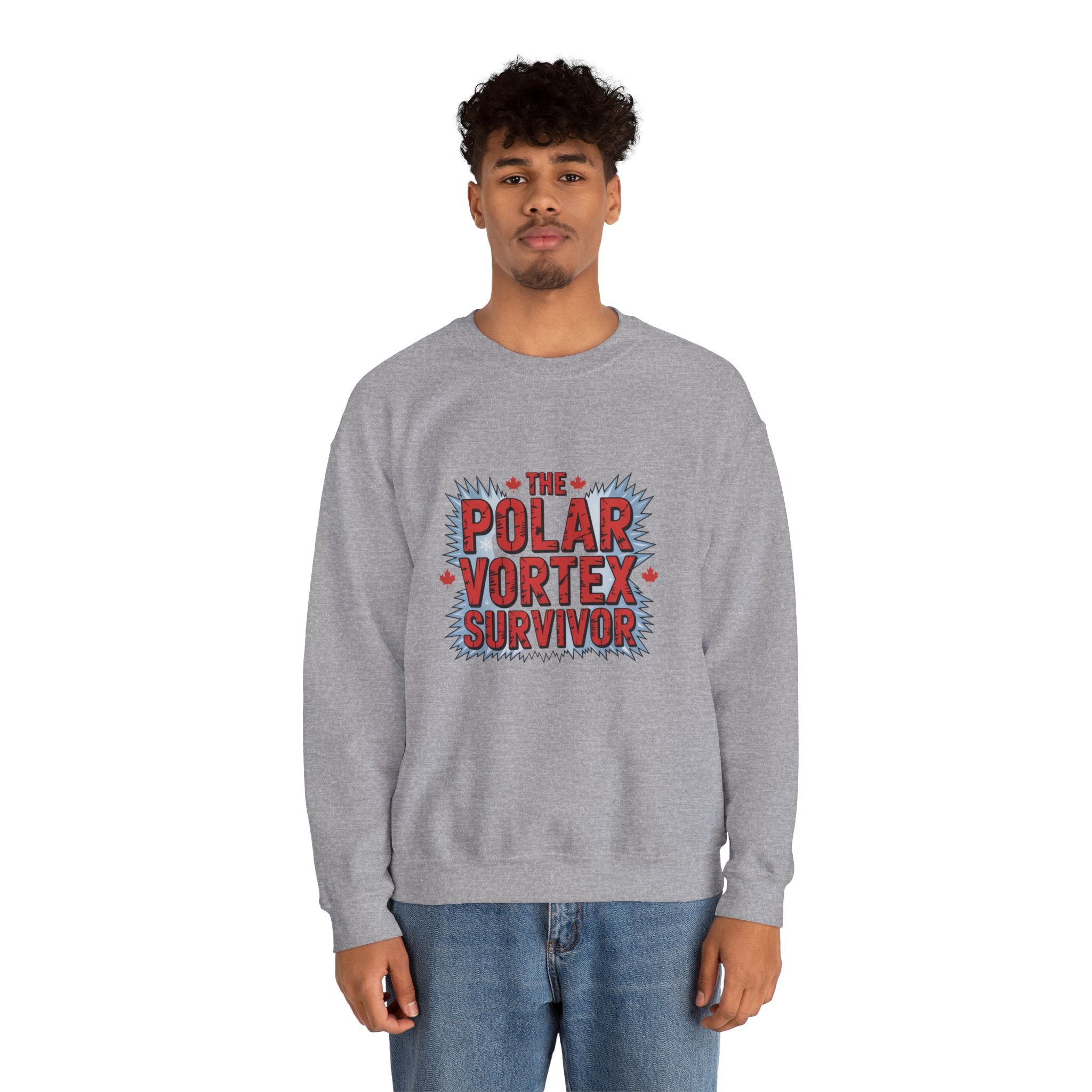 Polar Vortex Survivor Sweatshirt — Funny Winter Cold Weather Crewneck