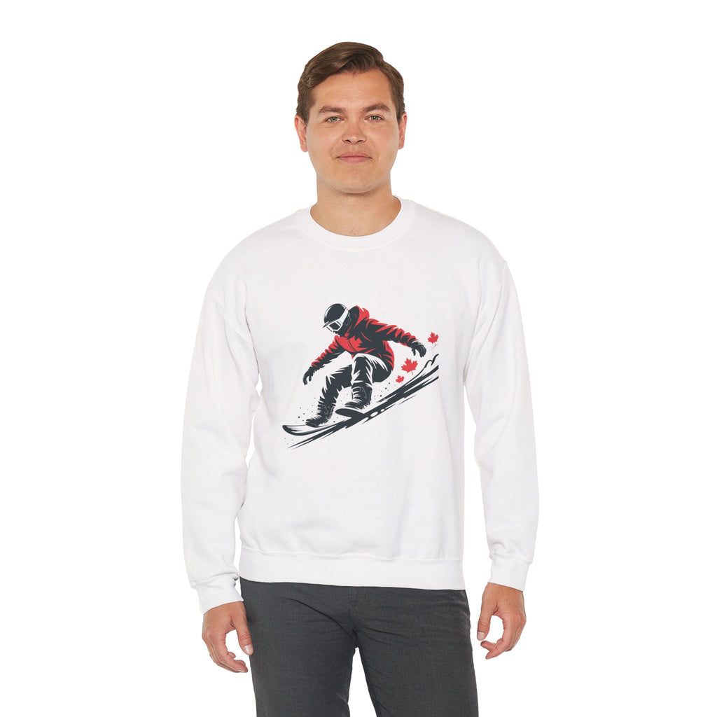 Snowboarder Graphic Sweatshirt – Red Jacket Winter Snowboarding Crewneck