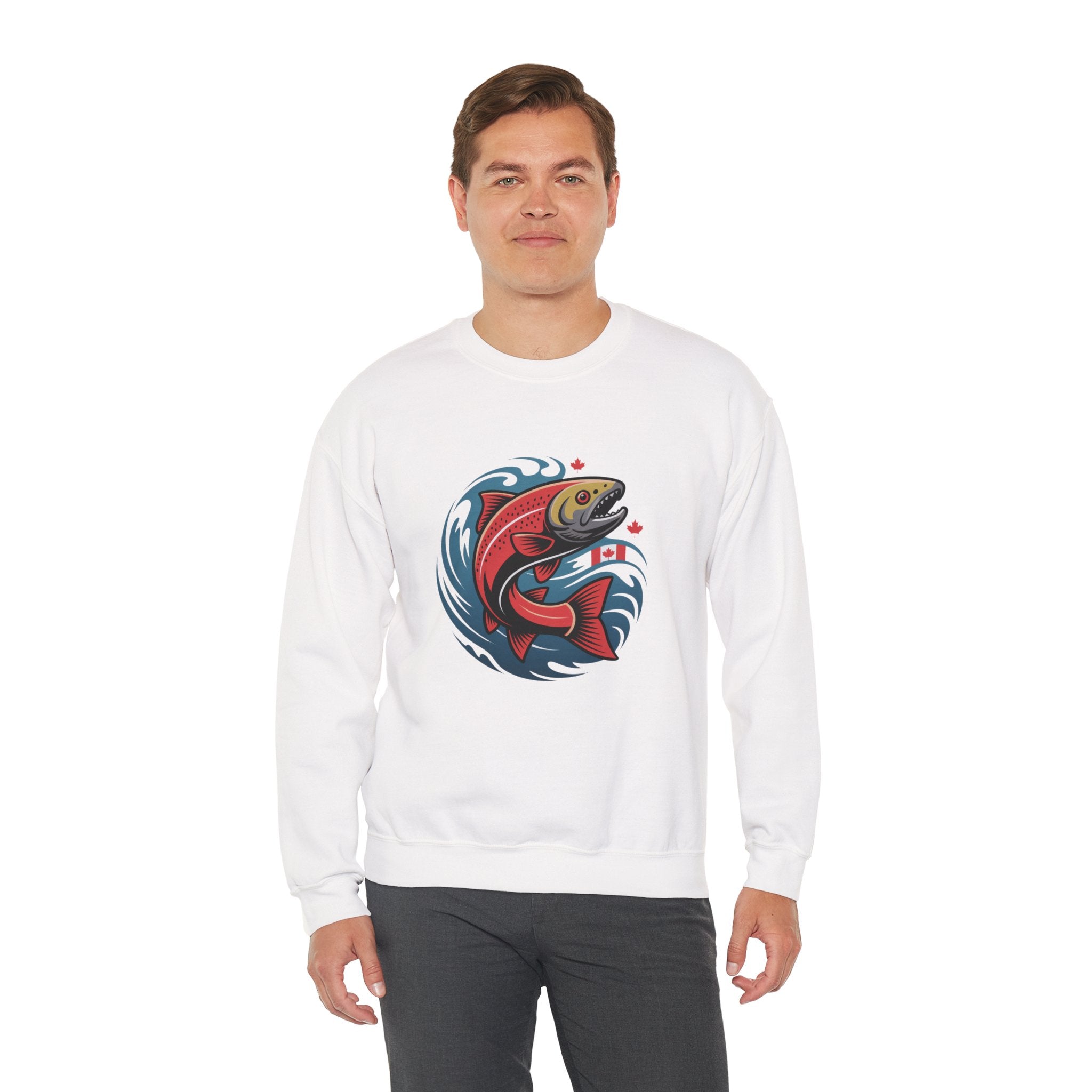 Salmon Wave Sweatshirt – Vintage Fishing Crewneck