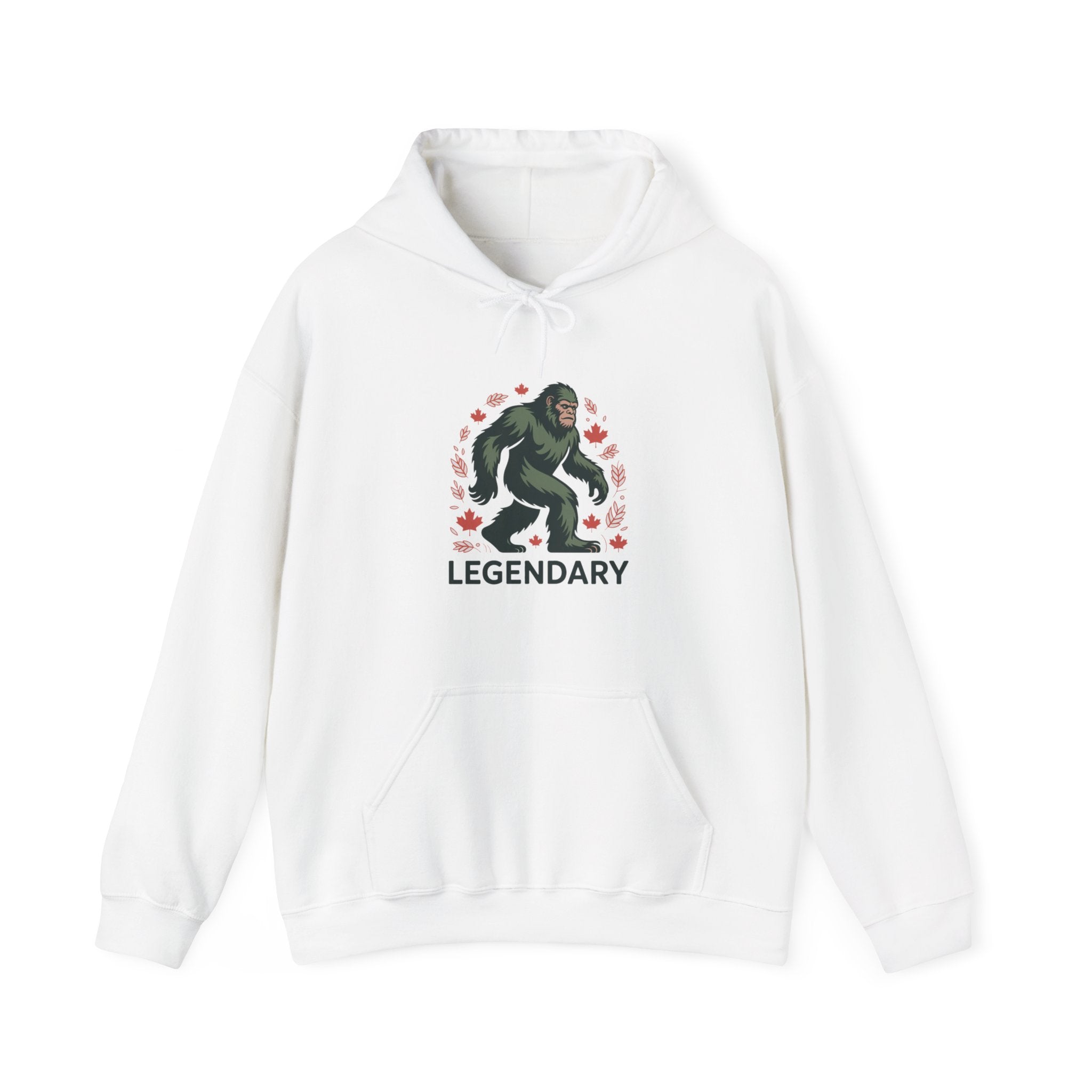 Legendary Bigfoot Hoodie — Sasquatch Graphic Hoodie with 'Legendary' Text