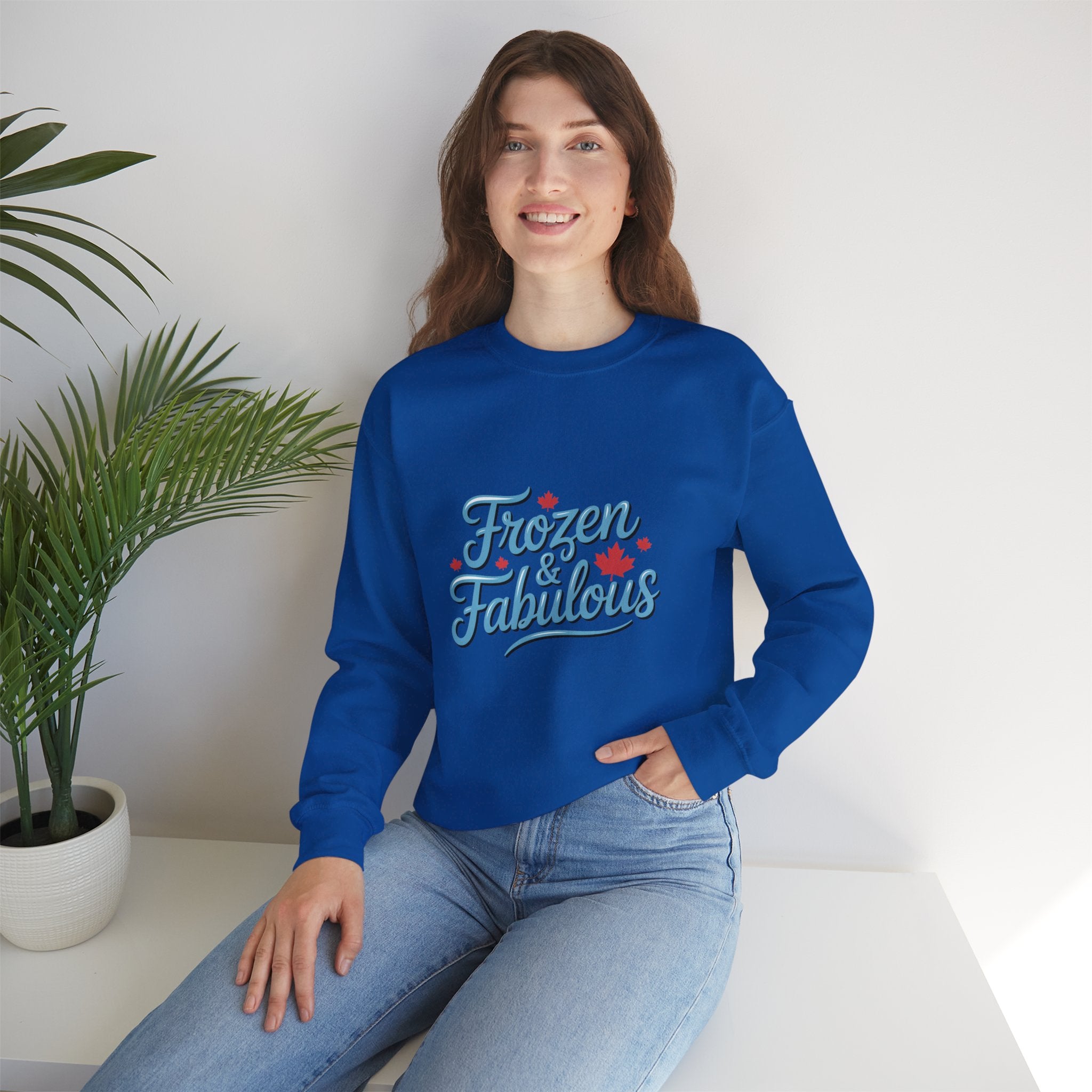 "Frozen & Fabulous" Cozy Winter Crewneck Sweatshirt