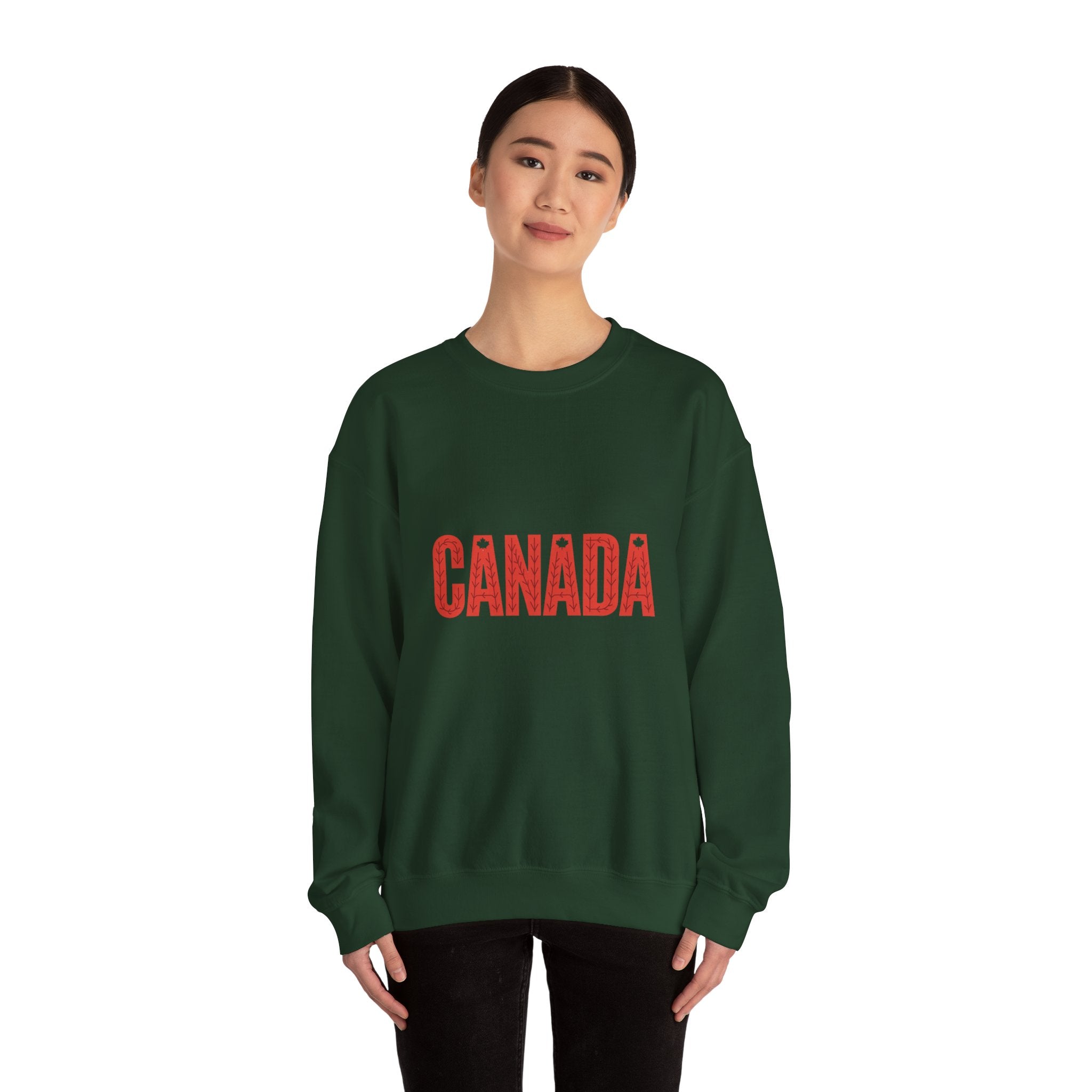 Canada Crewneck Sweatshirt – Retro Red Block Lettering