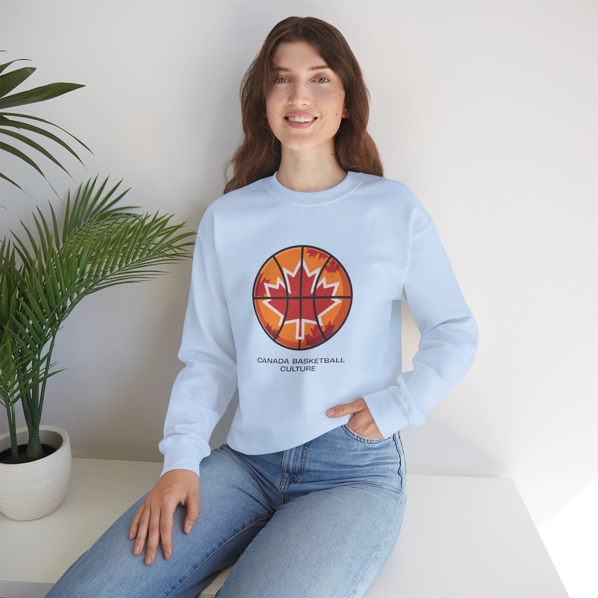 Canada Basketball Culture Sweatshirt — Maple Leaf Basketball Crewneck