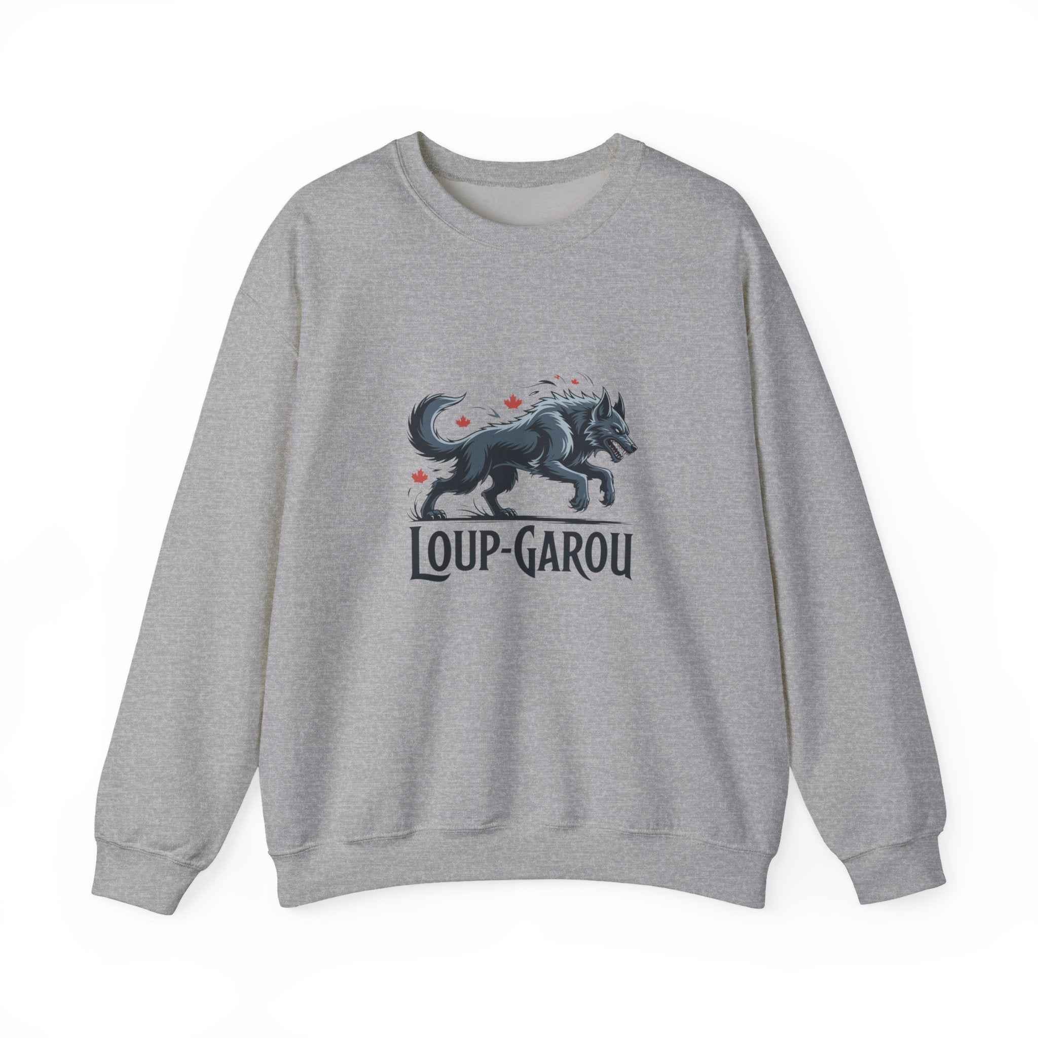 Loup-Garou Werewolf Crewneck Sweatshirt – Gothic Moonlit Wolf Pullover