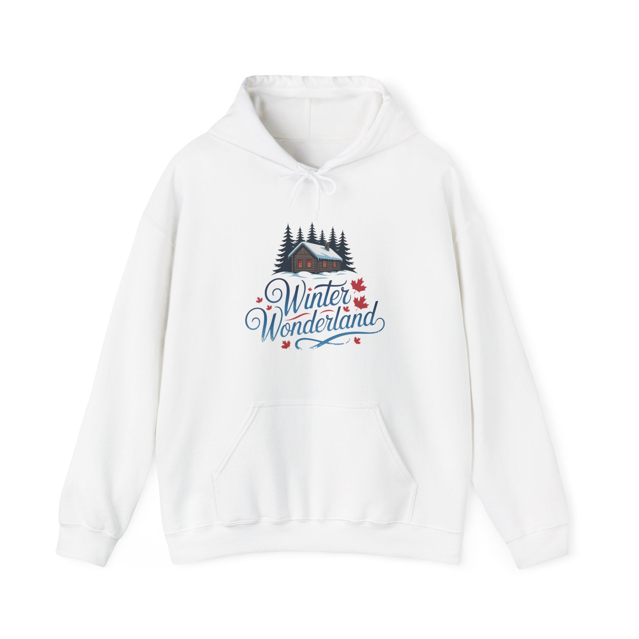 Winter Wonderland Hoodie — Cozy Cabin Snow Scene Hooded Sweatshirt