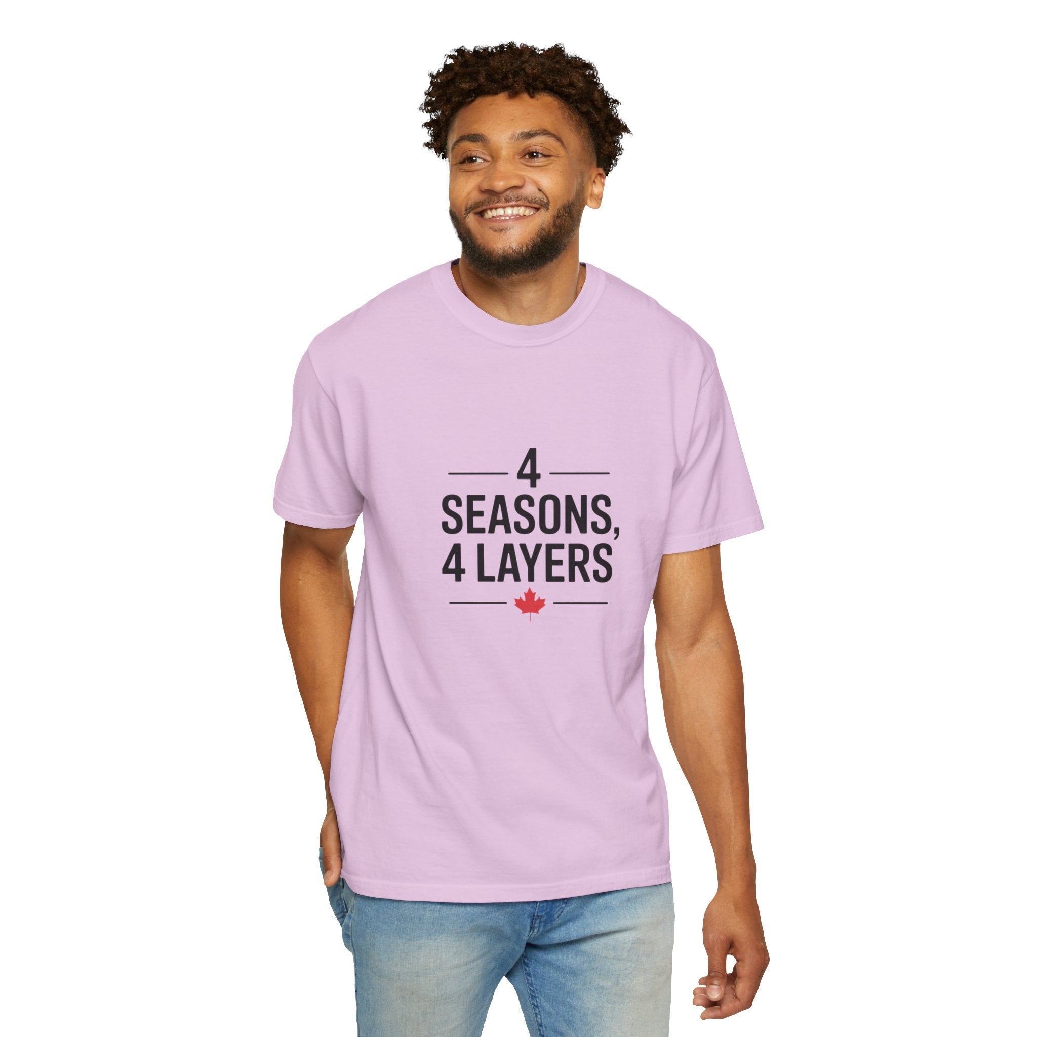 4 Seasons, 4 Layers T-Shirt — Canadian Maple Minimalist Tee