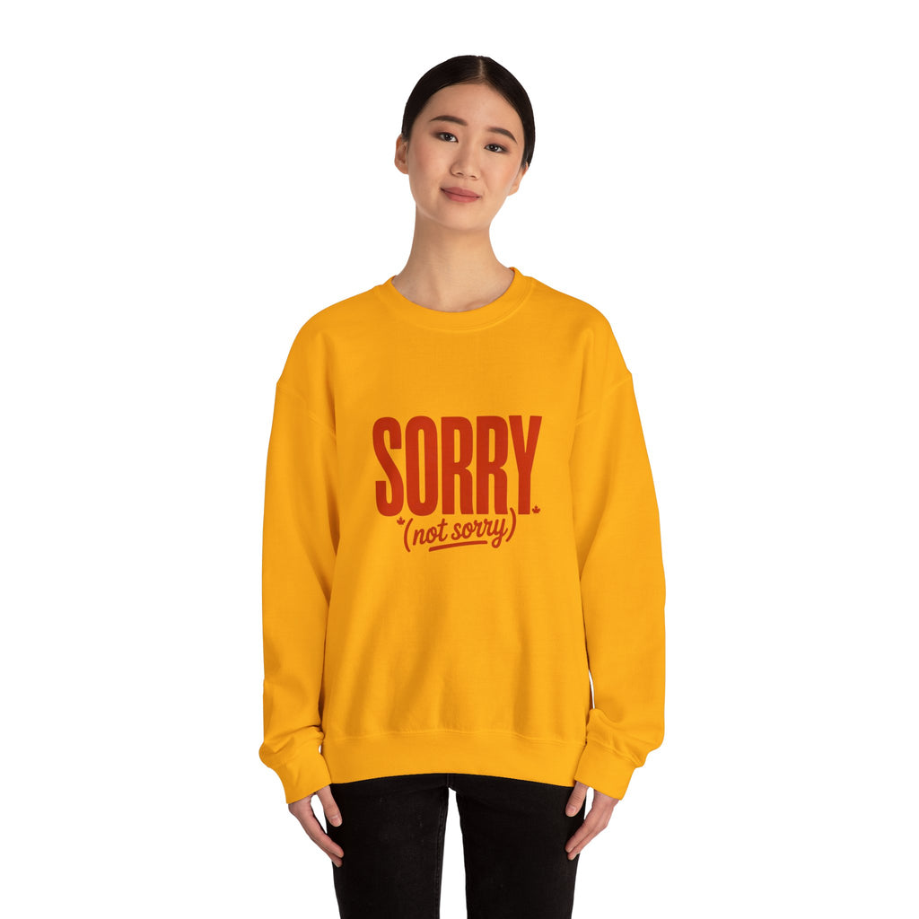 "SORRY. (not sorry)" Retro Bold Graphic Sweatshirt