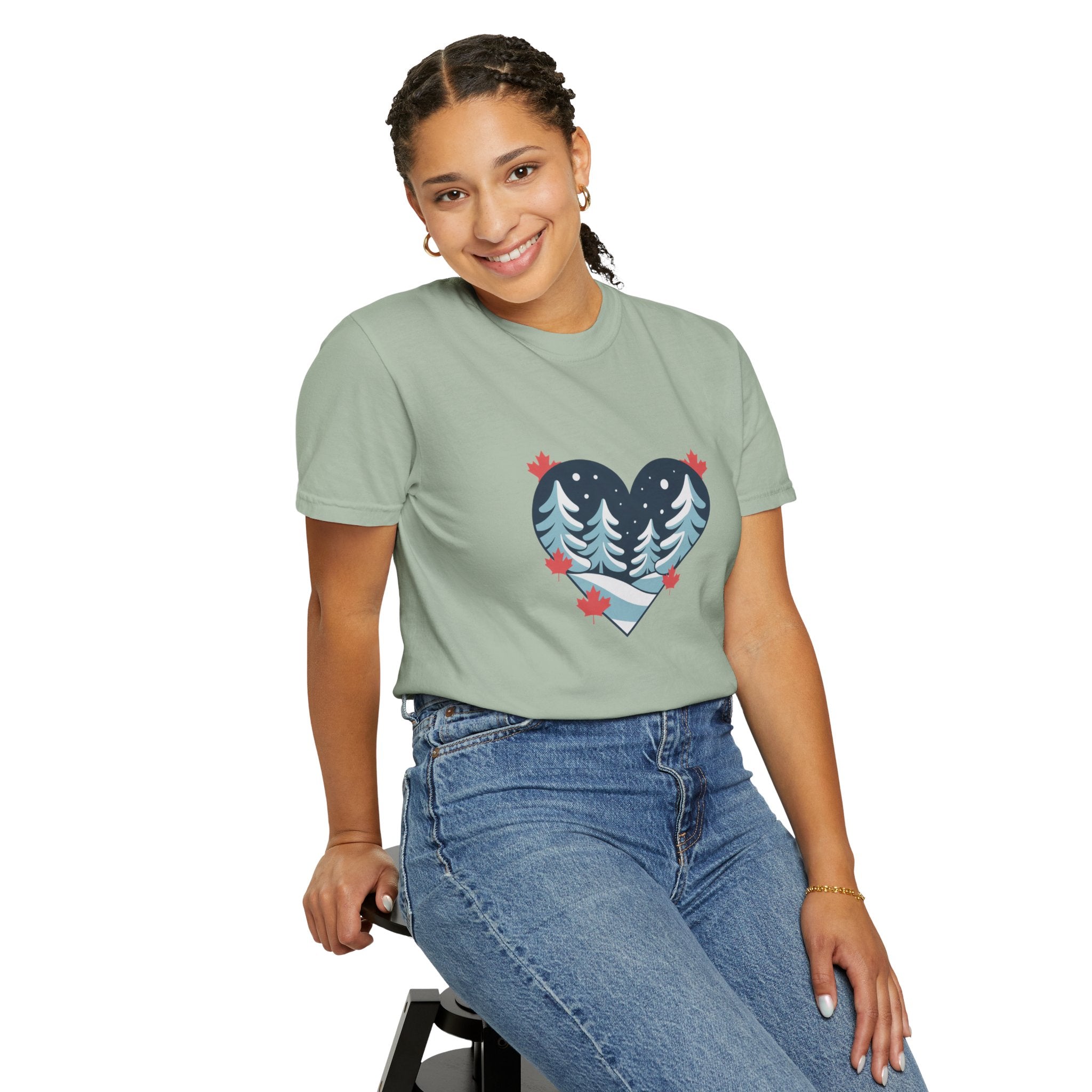 Heart Pine Forest T-Shirt — Winter Woodland Nature Tee