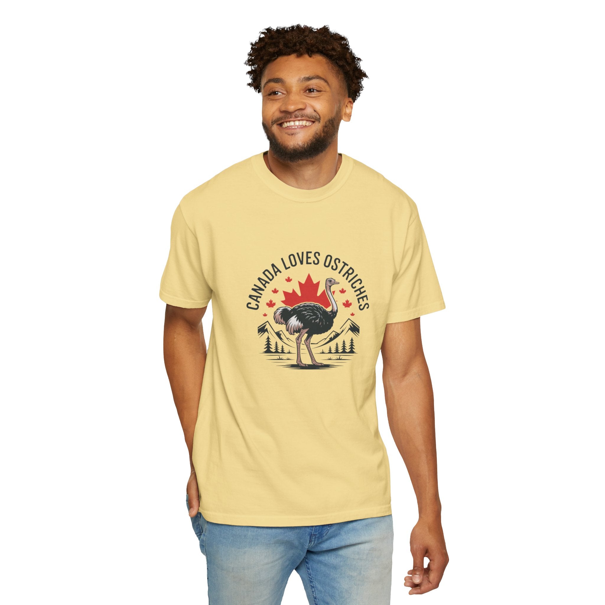 Canada Loves Ostriches T-Shirt — Canadian Novelty Graphic Tee