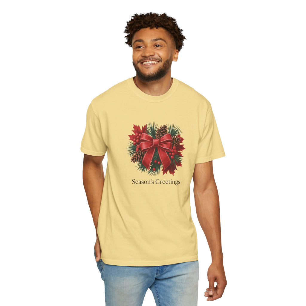 Season's Greetings Christmas Wreath T-Shirt