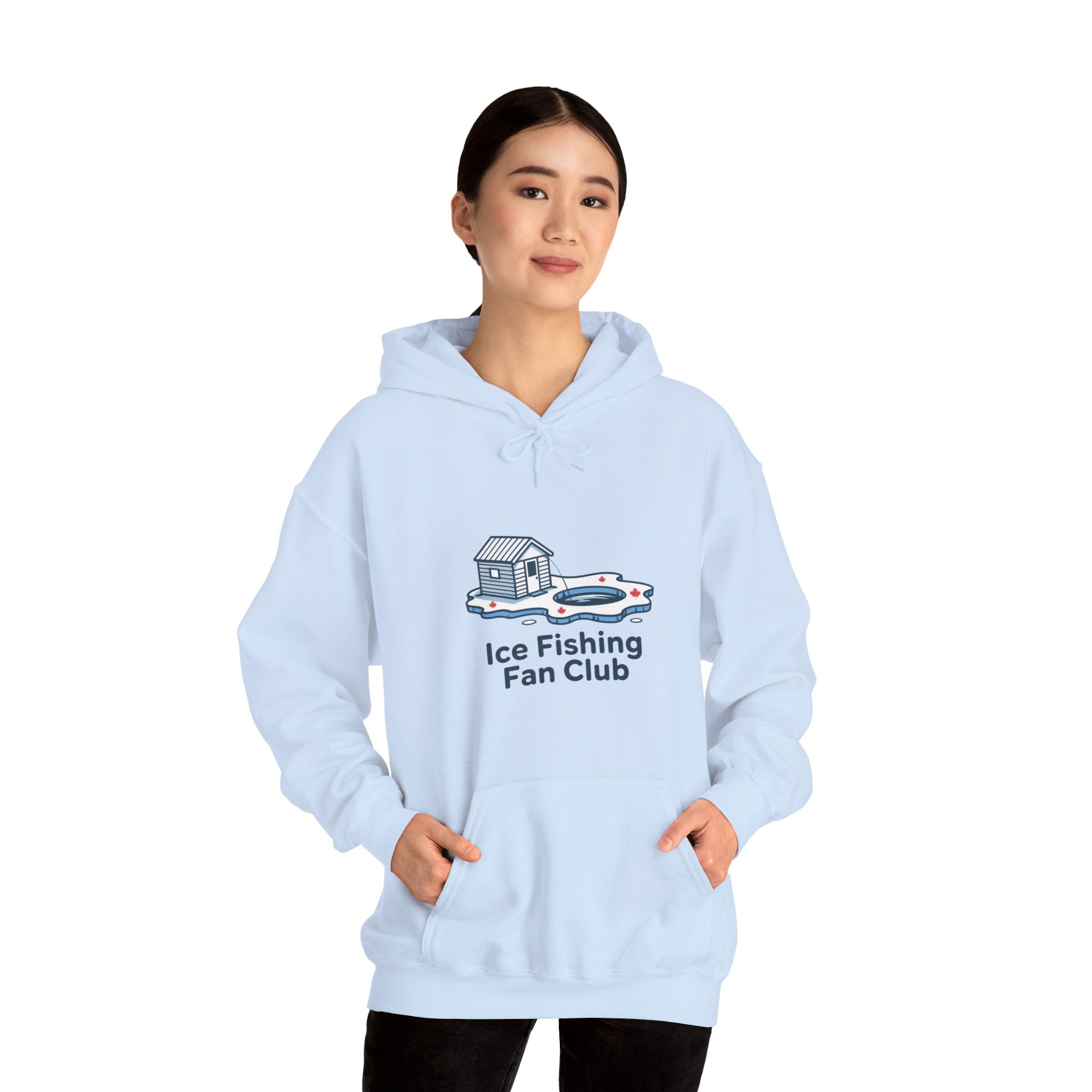 Ice Fishing Fan Club Hoodie — Cute Ice Fishing Graphic Pullover
