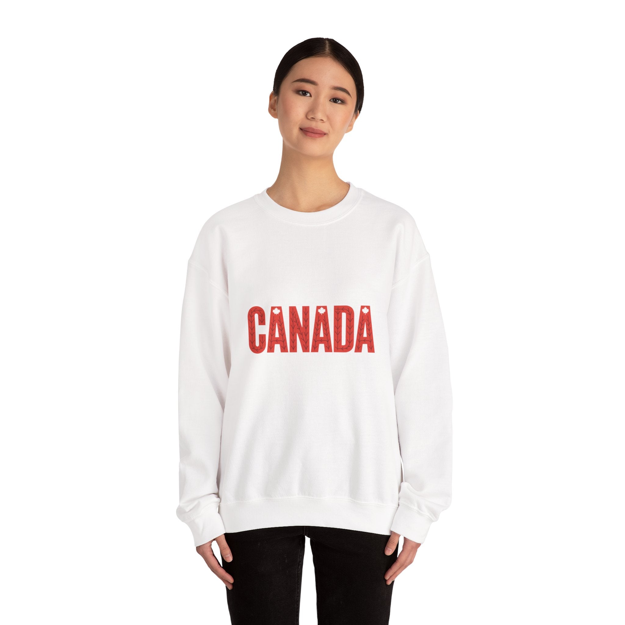 Canada Crewneck Sweatshirt – Retro Red Block Lettering