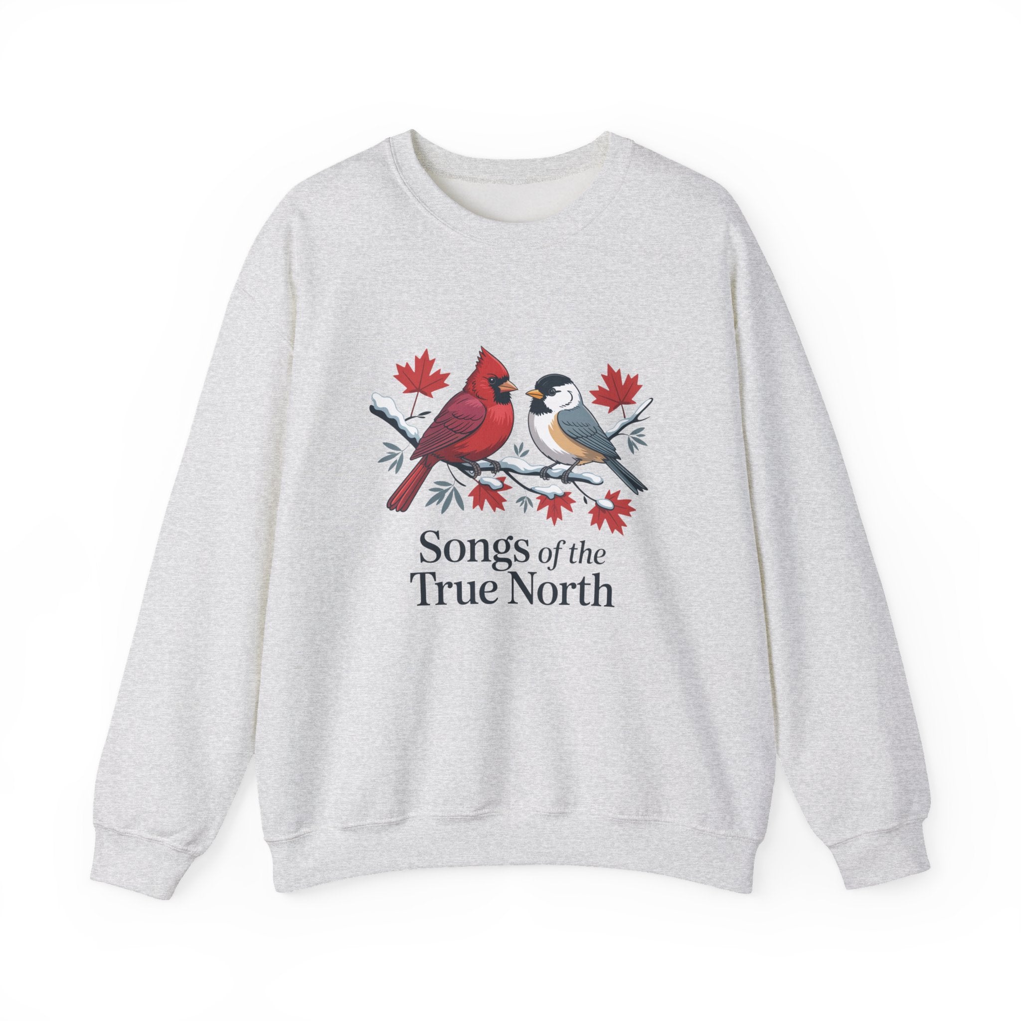"Songs of the True North" Cardinal & Chickadee Canadian Crewneck Sweatshirt