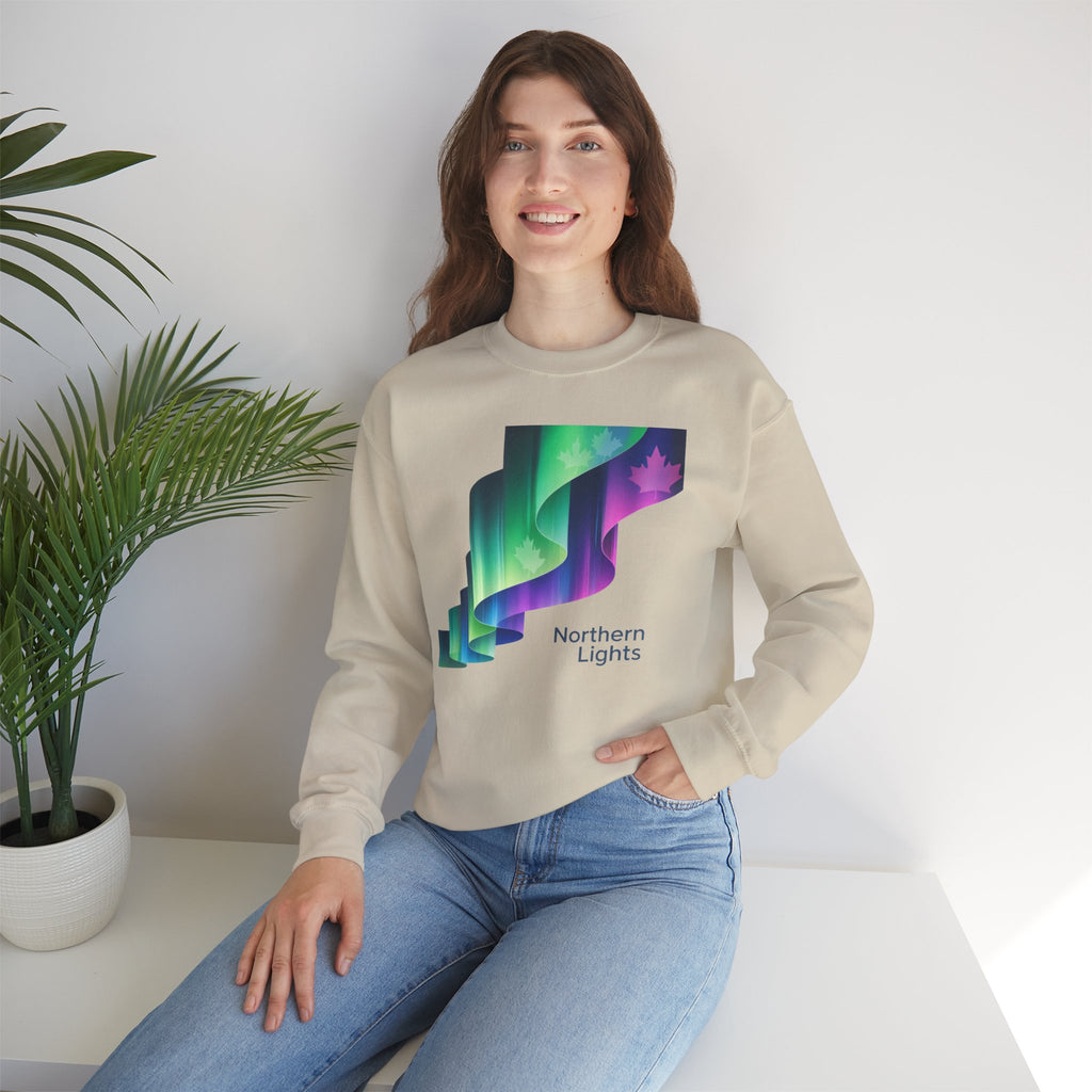 Northern Lights Crewneck Sweatshirt — Aurora Graphic Pullover