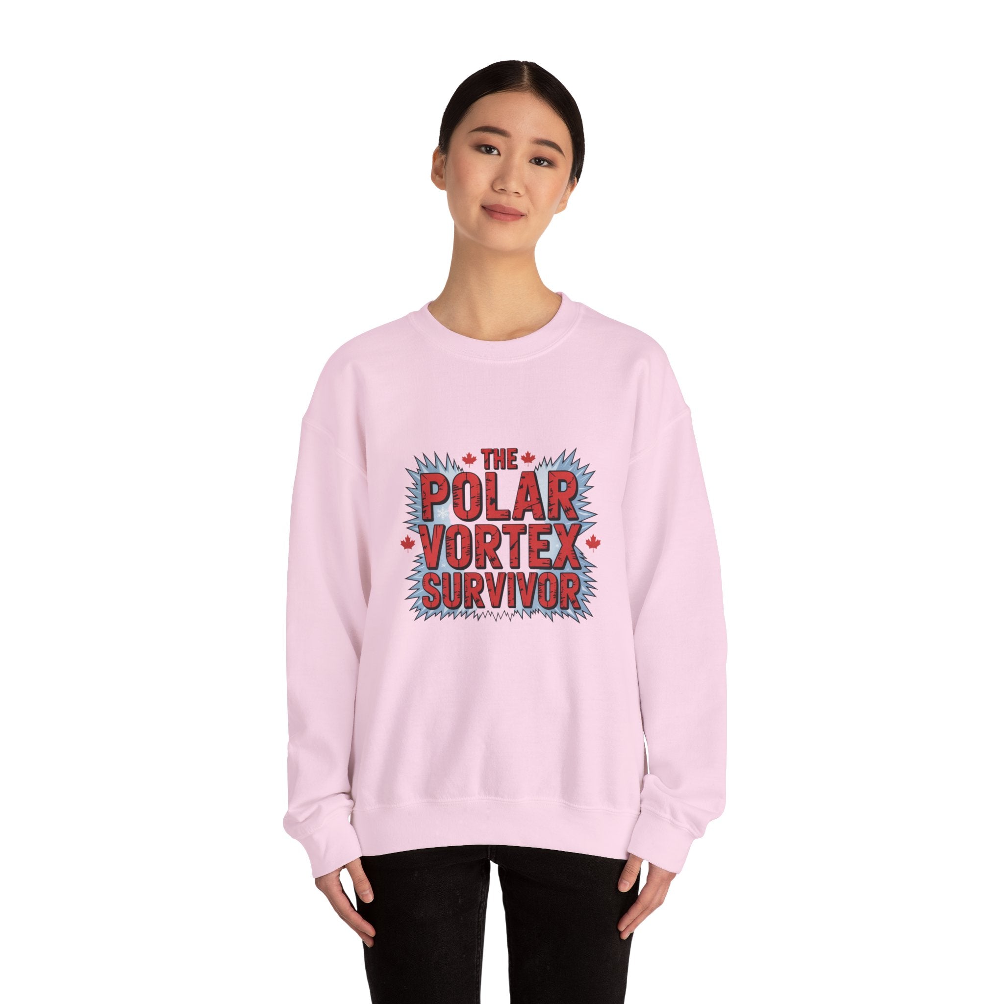 Polar Vortex Survivor Sweatshirt — Funny Winter Cold Weather Crewneck