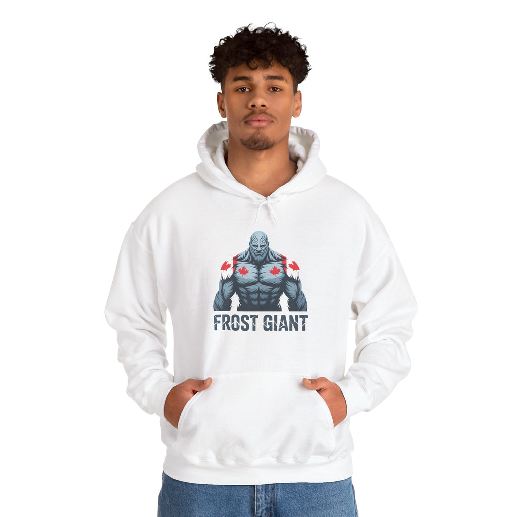 Frost Giant Hoodie — Canadian Maple Chest Winter Monster Sweatshirt