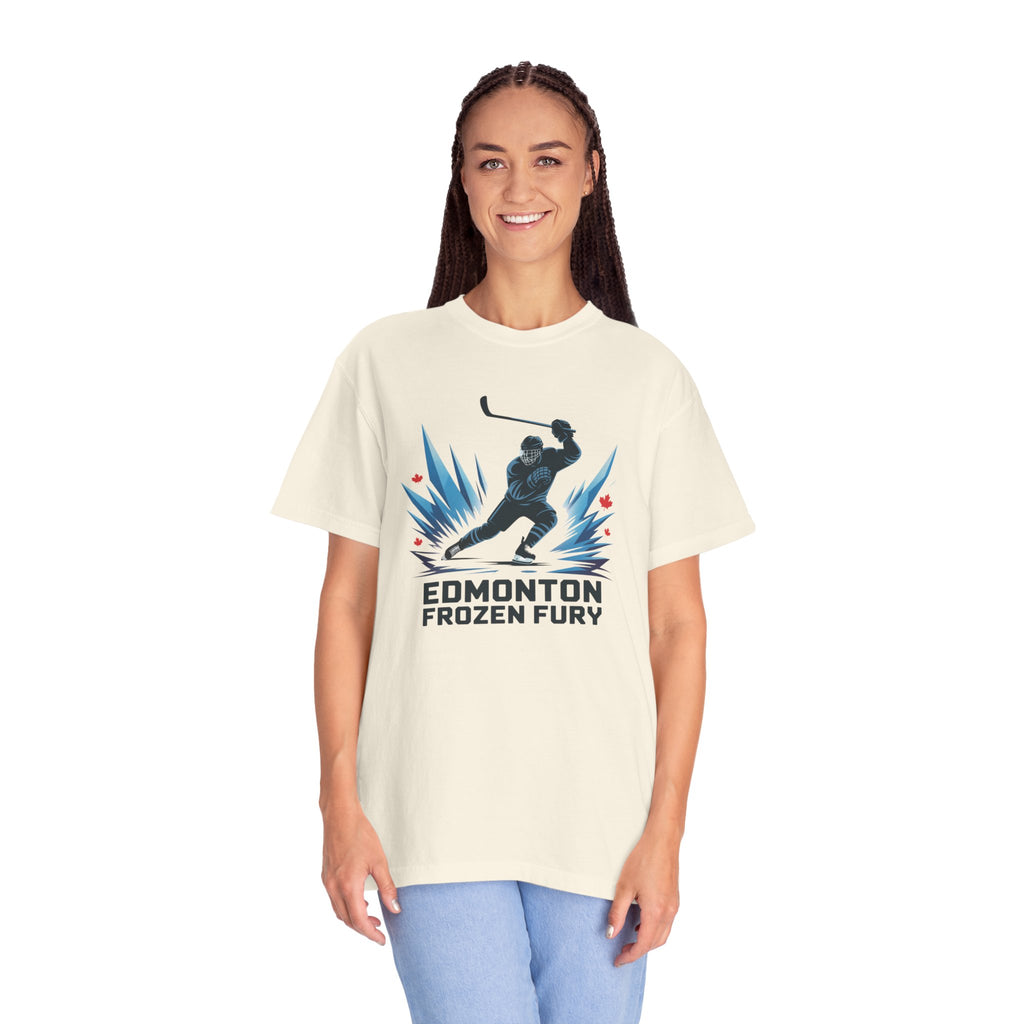 Edmonton Frozen Fury Hockey T-Shirt — Men's Ice Hockey Graphic Tee
