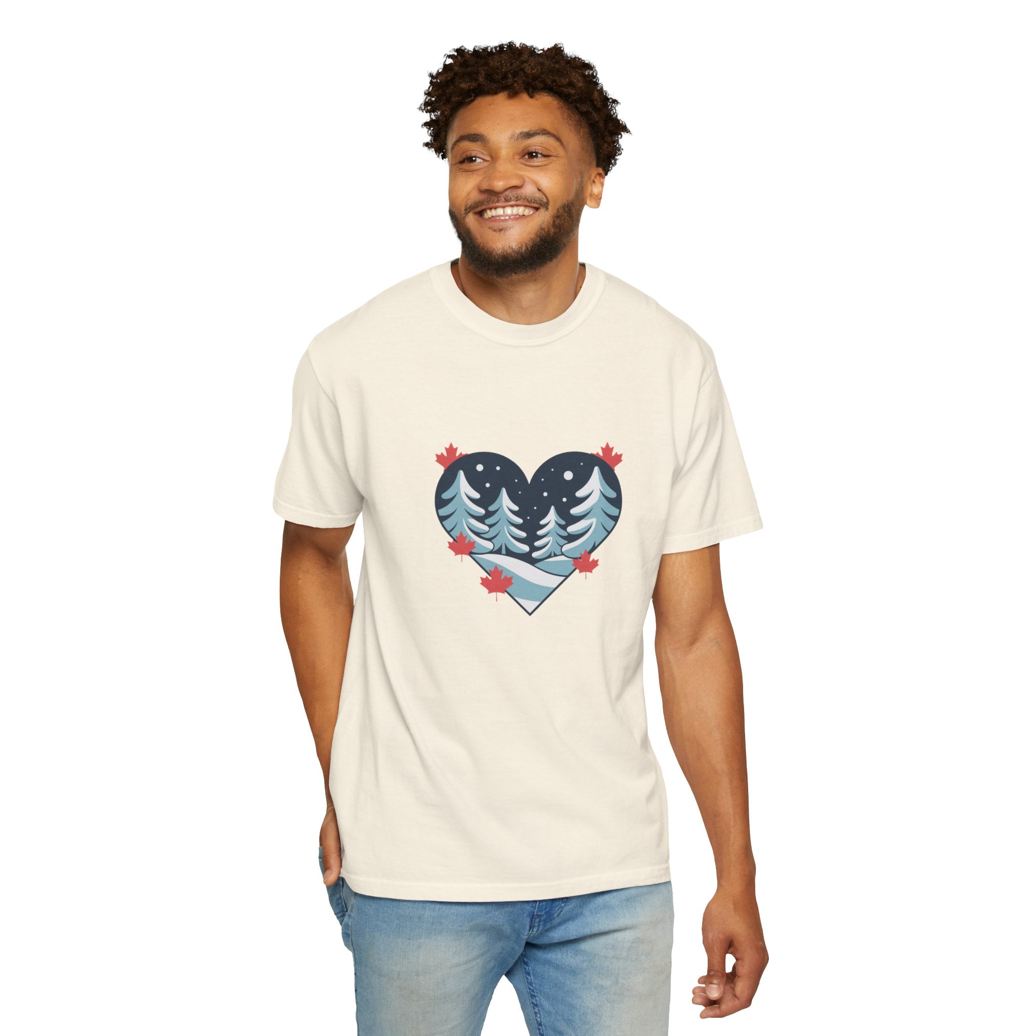 Heart Pine Forest T-Shirt — Winter Woodland Nature Tee