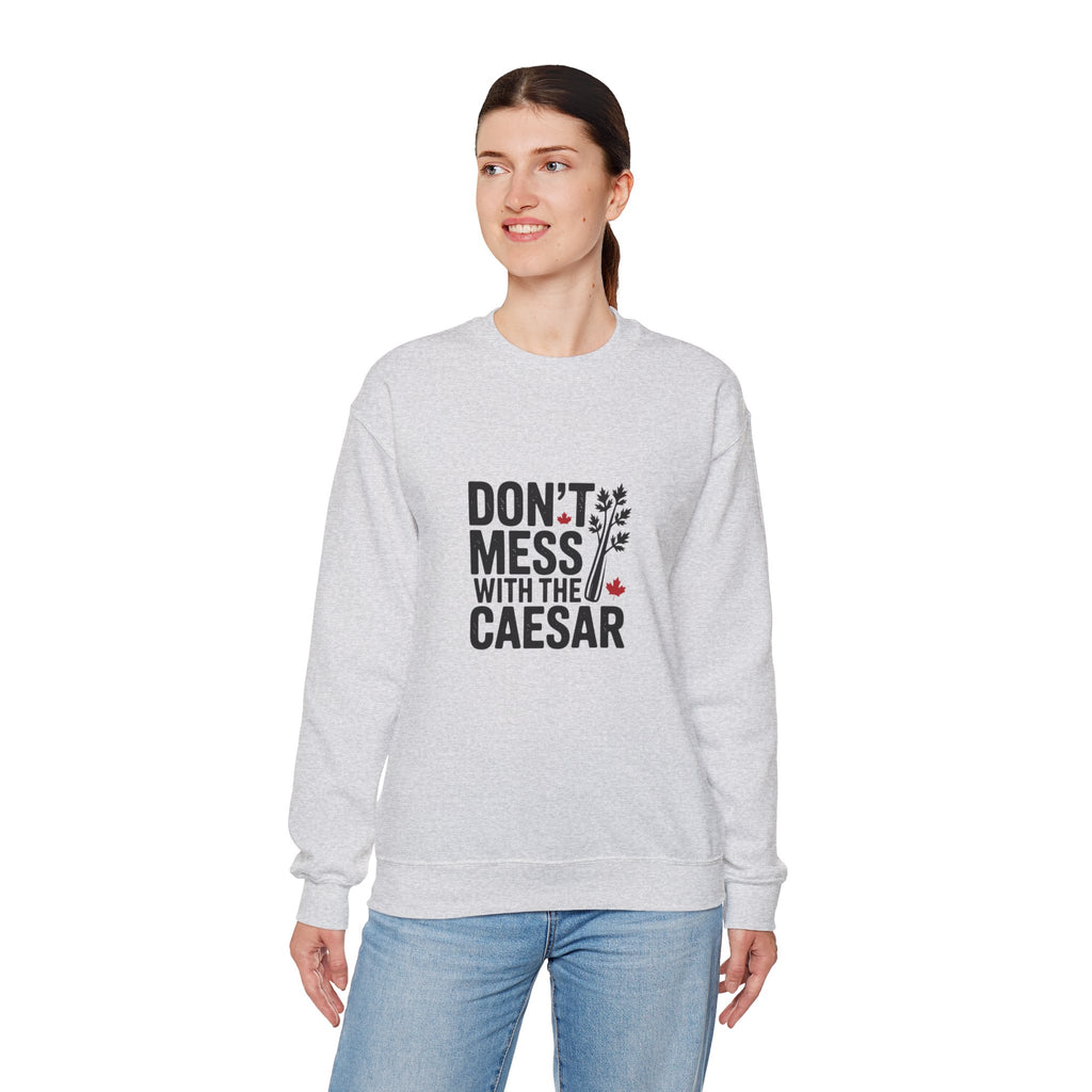 "Don't Mess with the Caesar" Roman Laurel Graphic Crewneck Sweatshirt