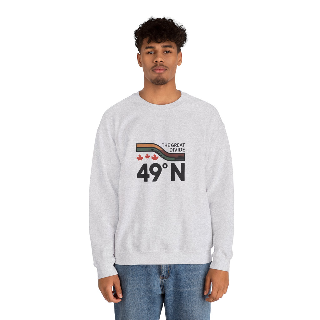 49N The Great Divide Sweatshirt — Canadian Border Graphic Crewneck