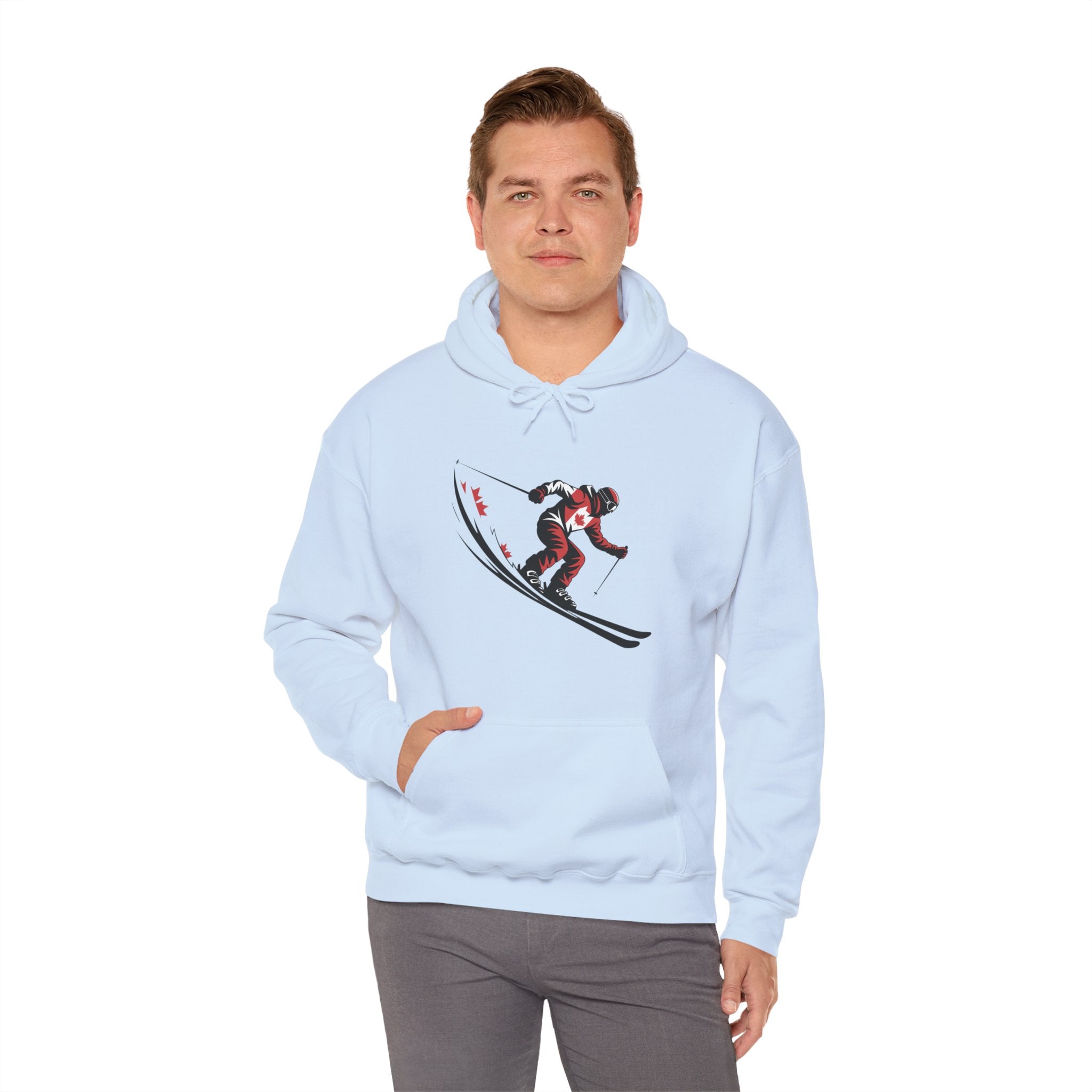 Ski Racer Hoodie – Retro Alpine Skier Graphic Sweatshirt