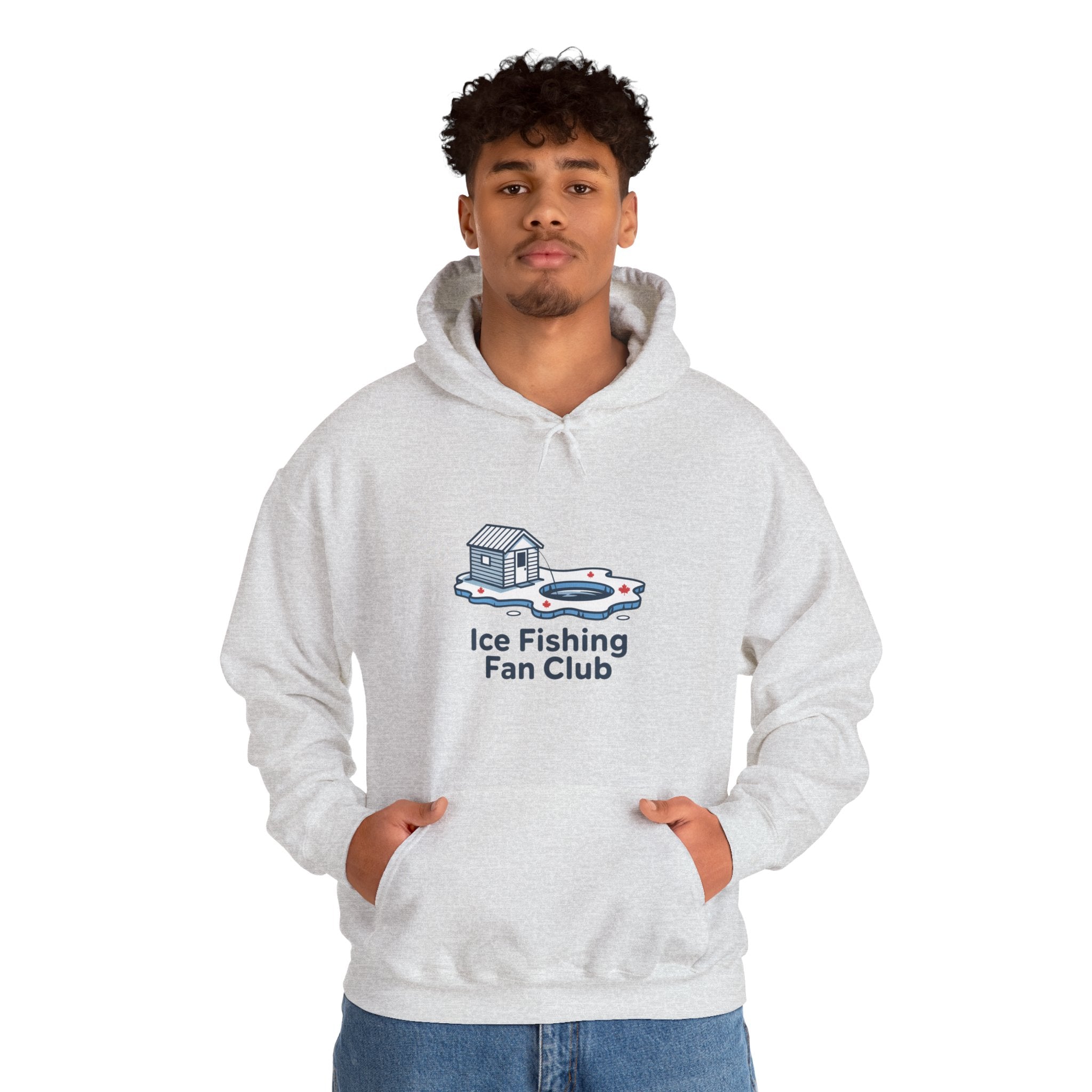 Ice Fishing Fan Club Hoodie — Cute Ice Fishing Graphic Pullover