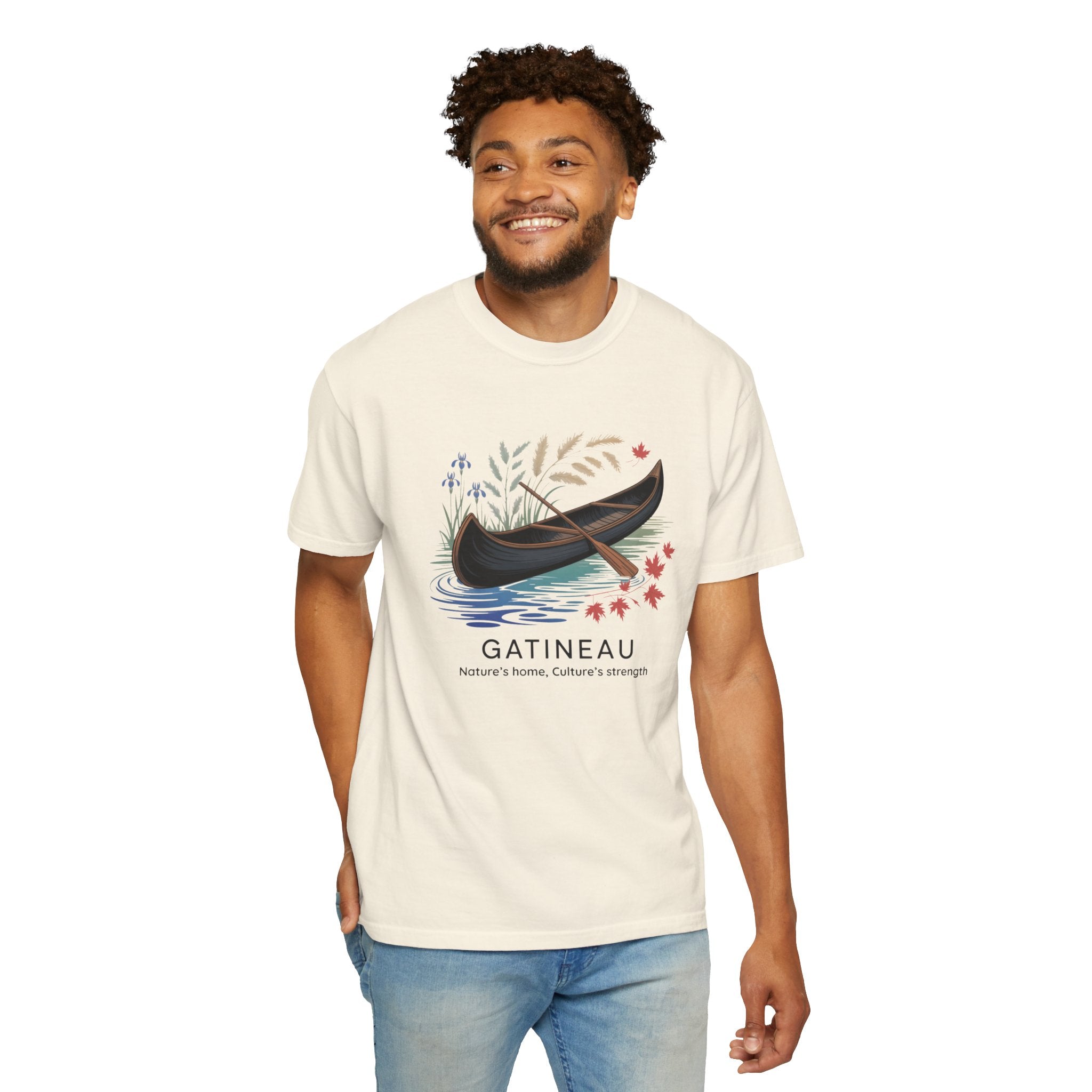 Gatineau Canoe T‑Shirt — Scenic Vintage Canoe Graphic Tee