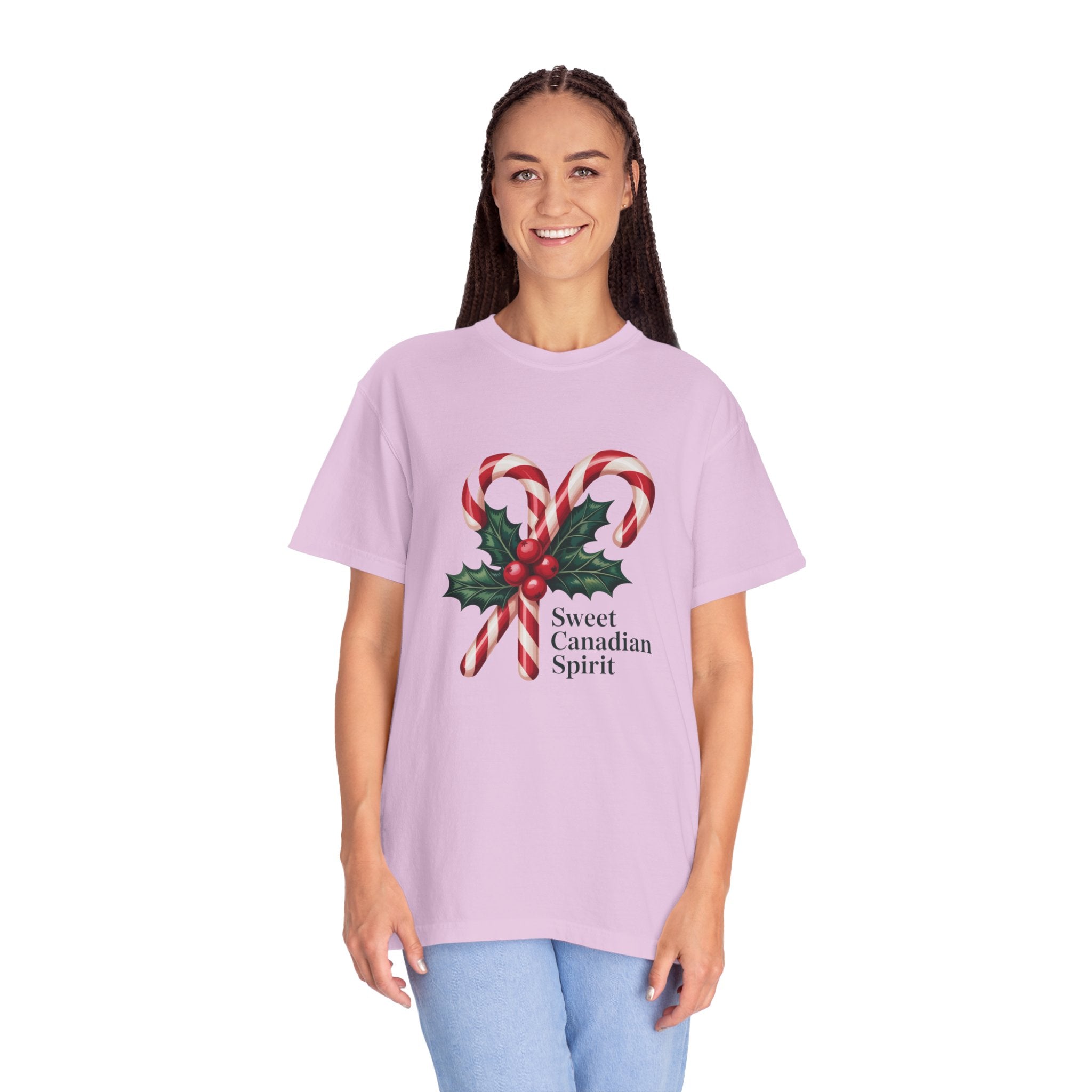 "Sweet Canadian Spirit" - Candy Cane Holiday T Shirt