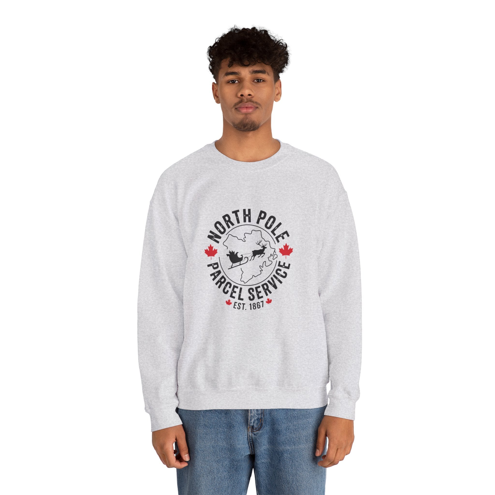 "North Pole Parcel Service" Crewneck Holiday Sweatshirt