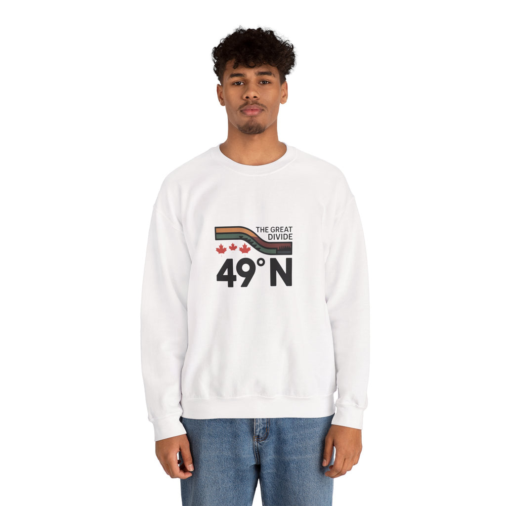 49N The Great Divide Sweatshirt — Canadian Border Graphic Crewneck