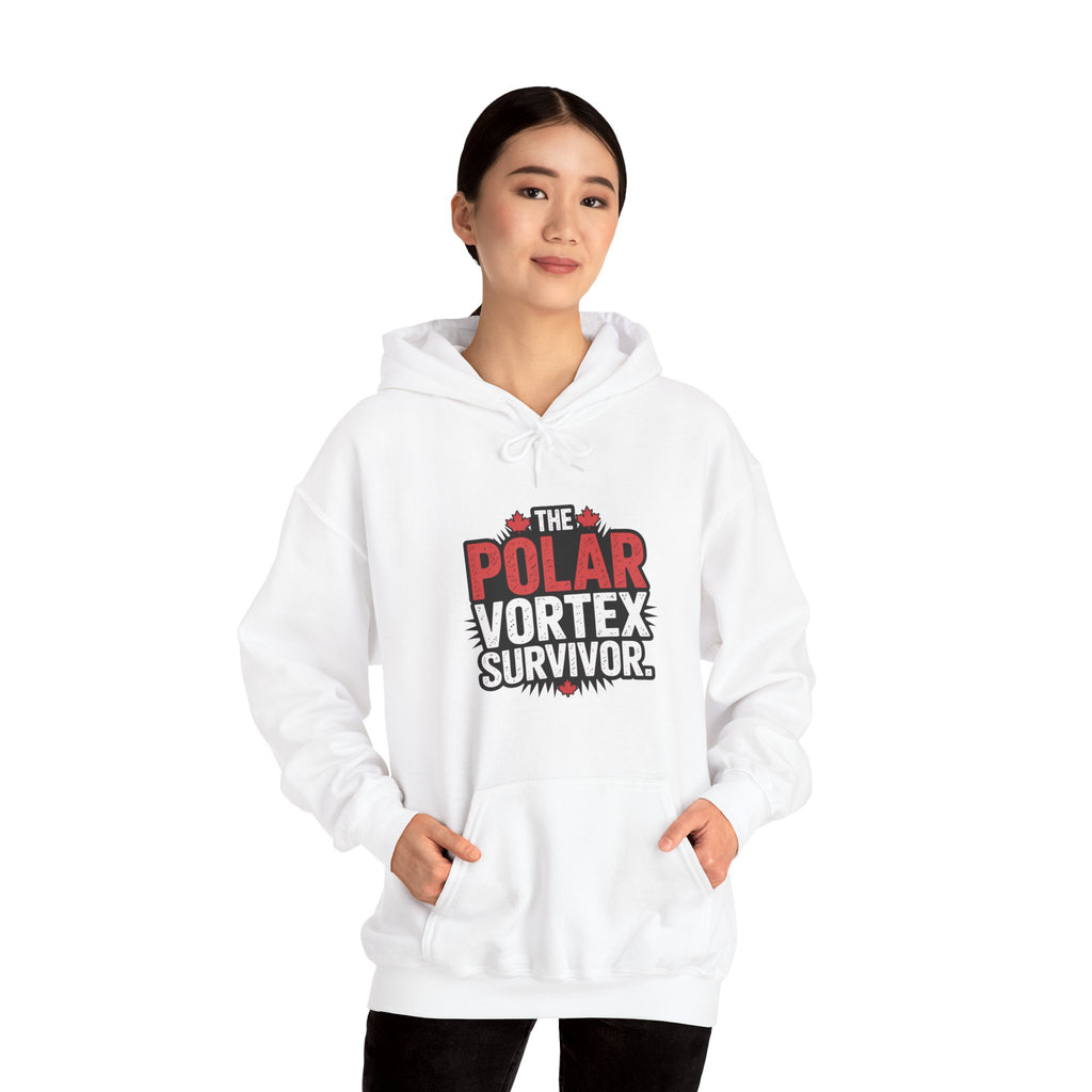Polar Vortex Survivor Hoodie — Funny Cold Weather Sweatshirt