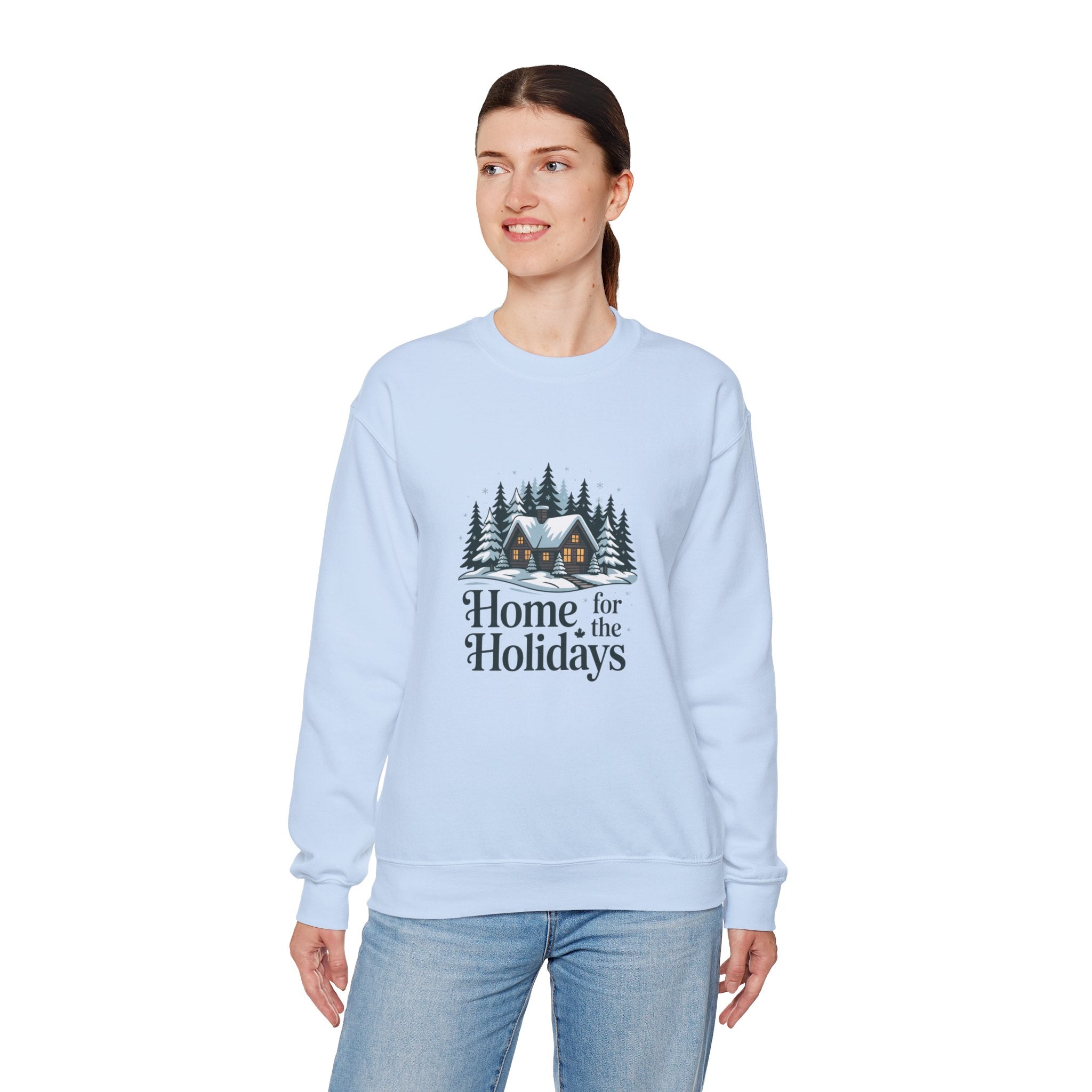 Home for the Holidays Sweatshirt — Cozy Winter Cabin Christmas Crewneck
