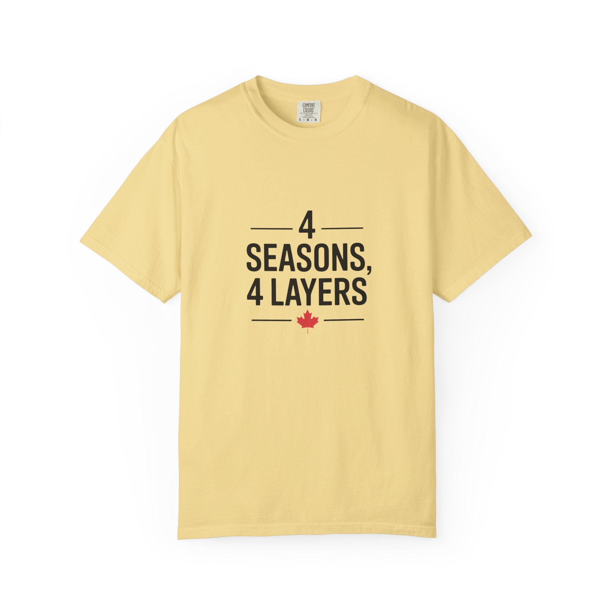 4 Seasons, 4 Layers T-Shirt — Canadian Maple Minimalist Tee