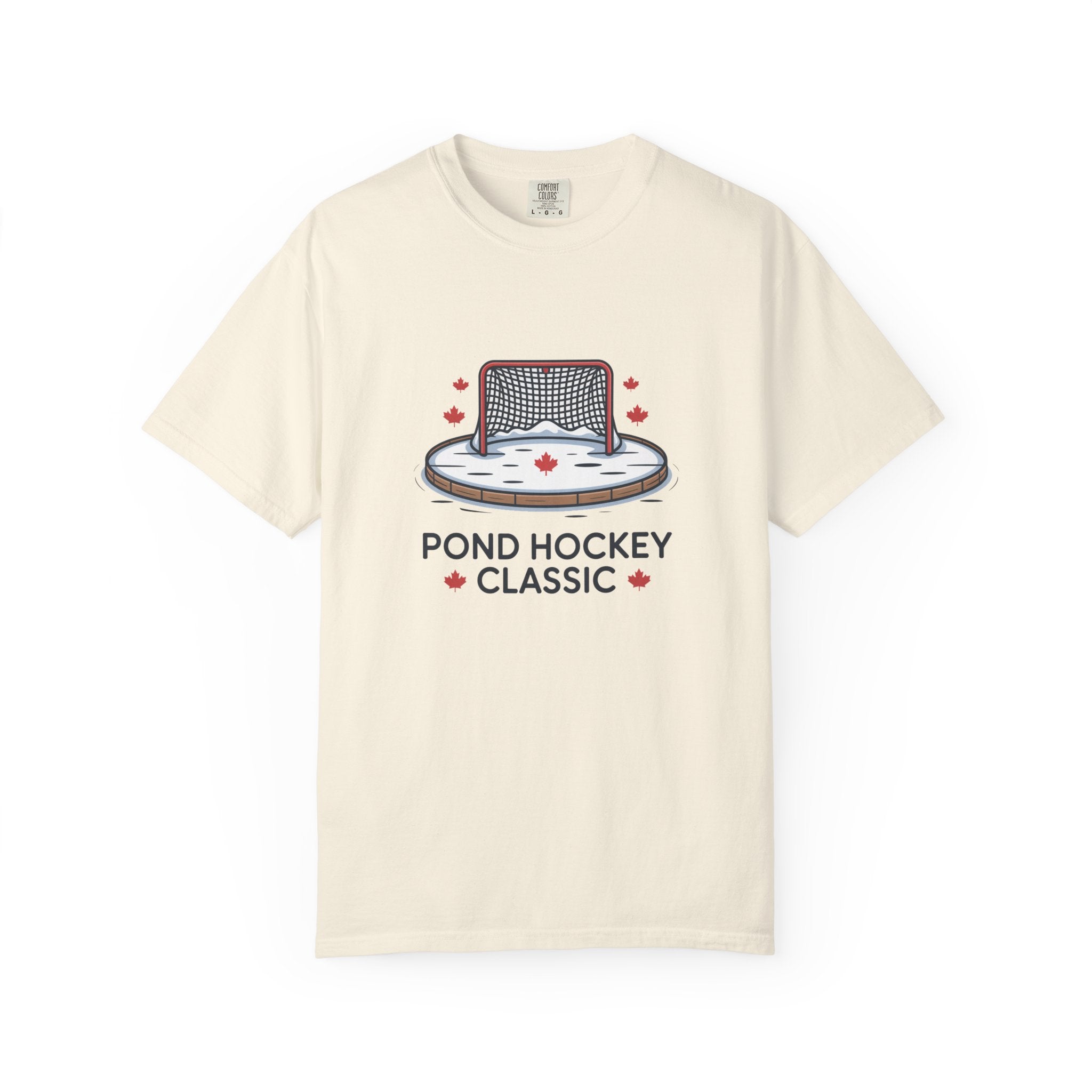 Pond Hockey Classic T-Shirt — Retro Ice Rink Hockey Graphic Tee