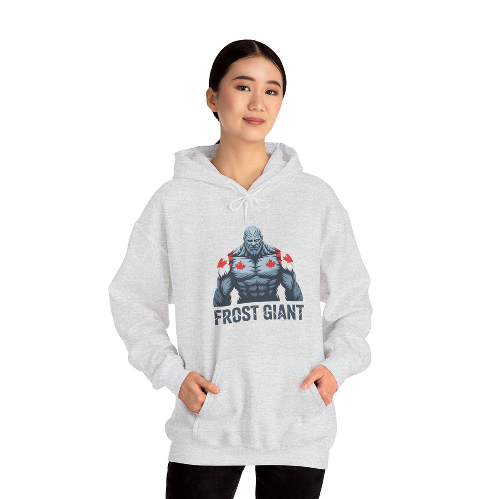 Frost Giant Hoodie — Canadian Maple Chest Winter Monster Sweatshirt