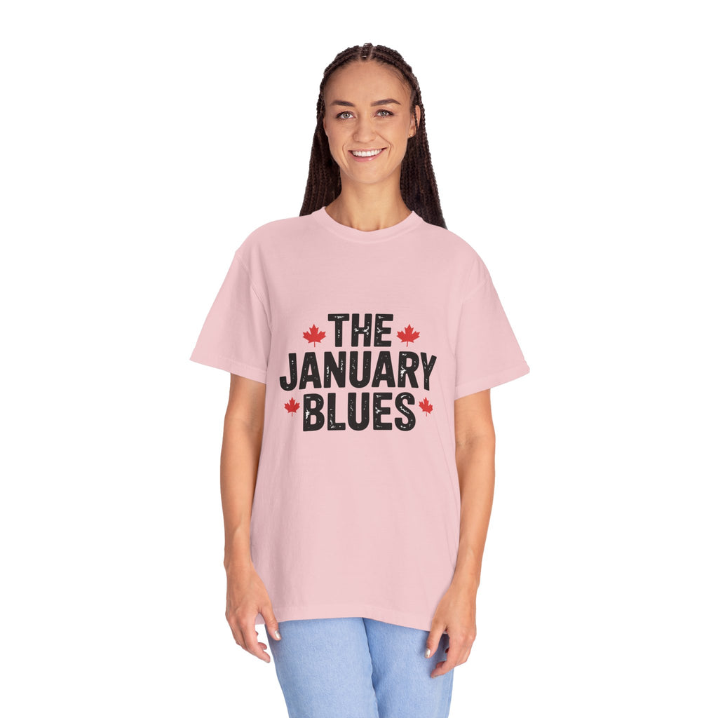 "The January Blues" Graphic Tee (Canadian Maple Leaf Accent) - T shirt