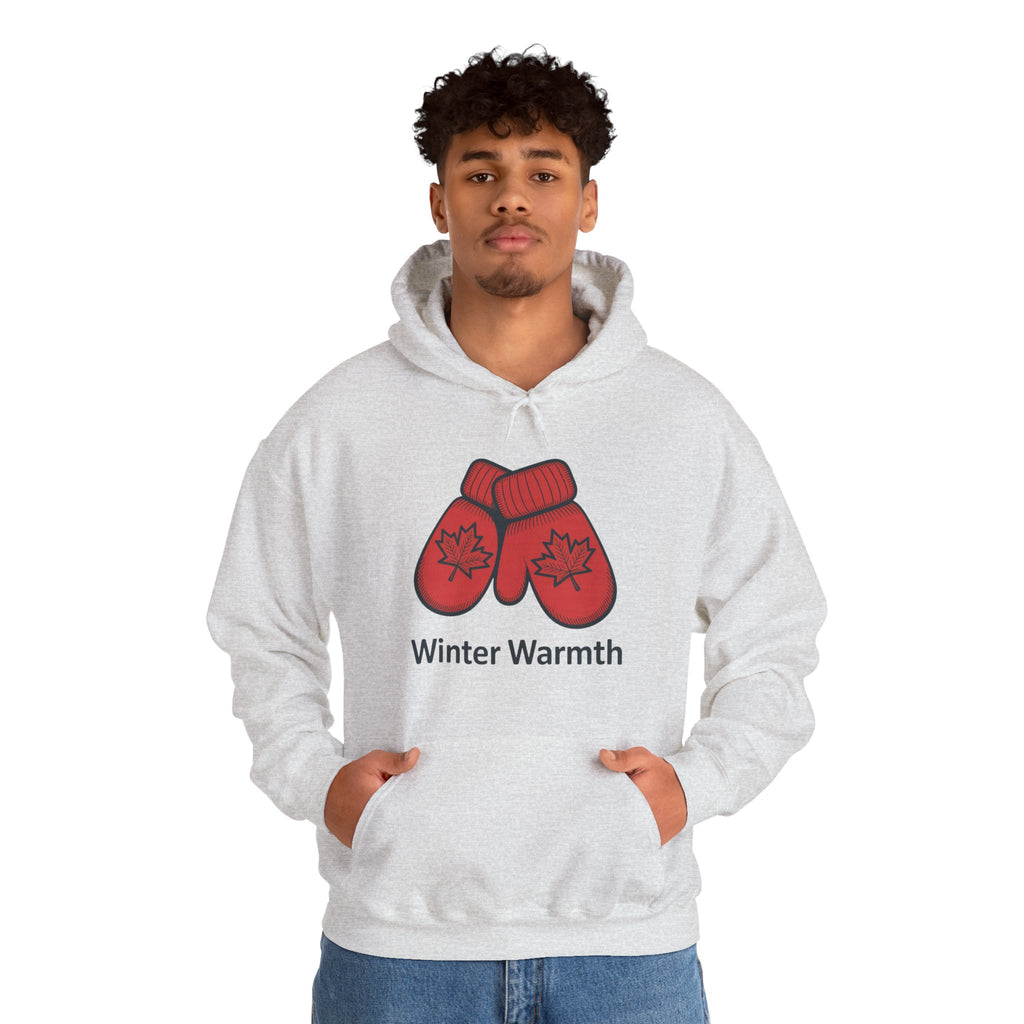 Winter Warmth Hoodie — Red Maple Mittens Cozy Winter Sweatshirt