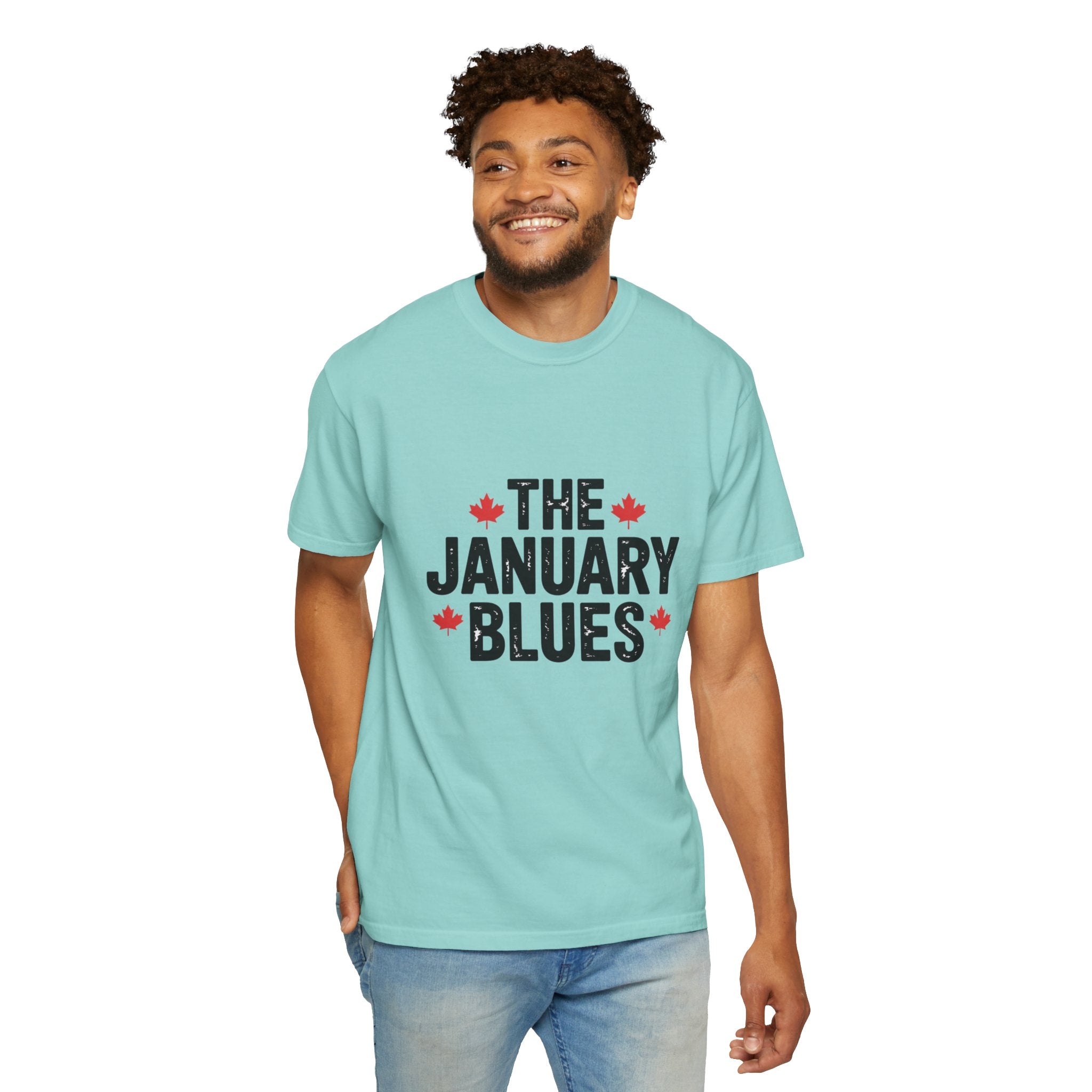 "The January Blues" Graphic Tee (Canadian Maple Leaf Accent) - T shirt