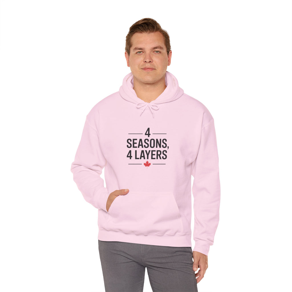 Hoodie - 4 Seasons, 4 Layers Graphic Hooded Sweatshirt (Maple Leaf)