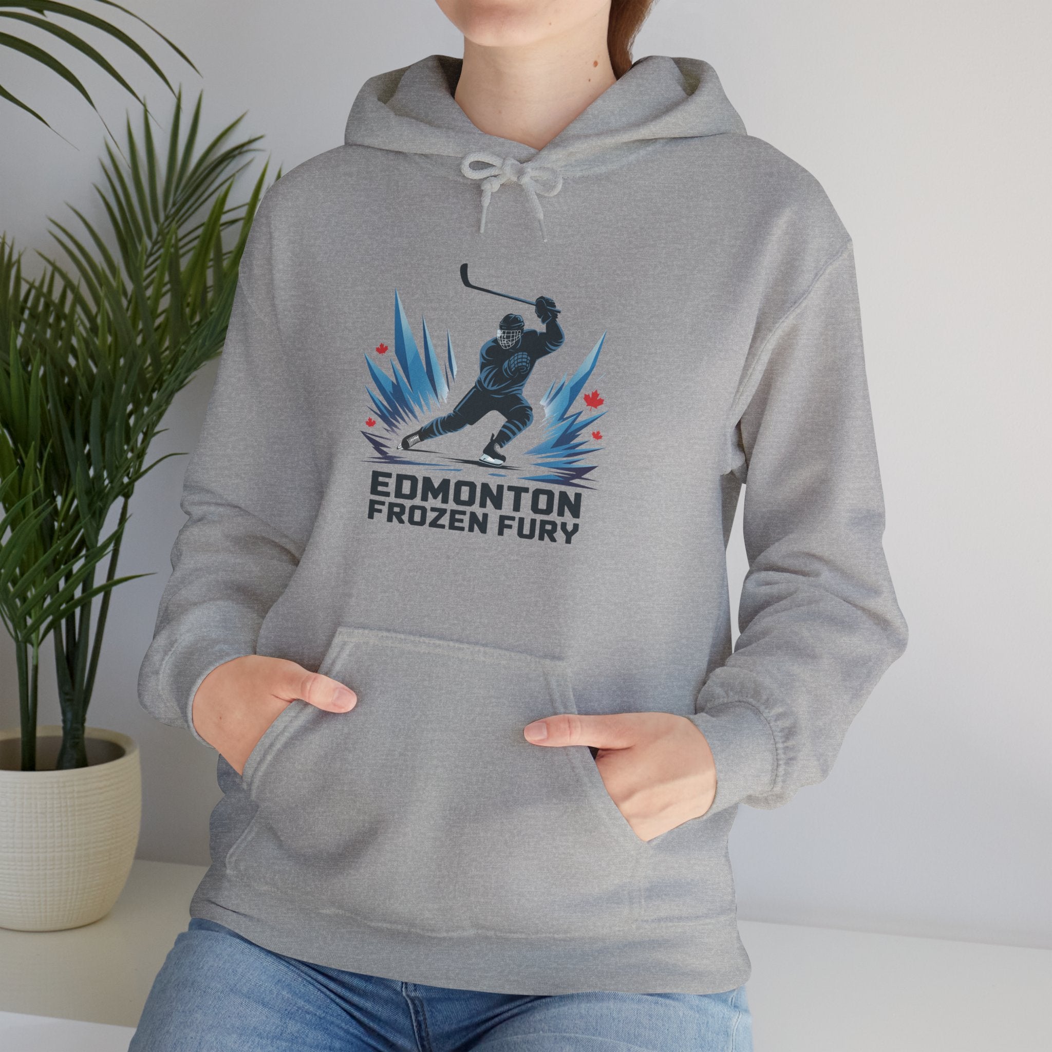 Edmonton Frozen Fury Hockey Hoodie Cold-Weather Hockey Team Pullover